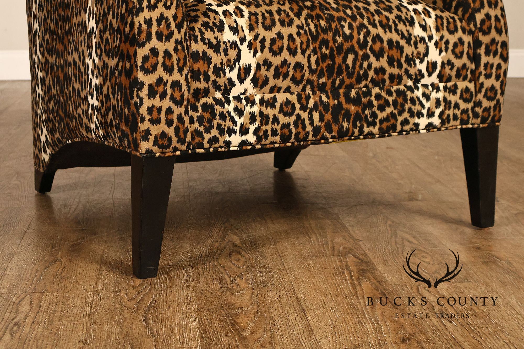 Art Deco Style Leopard Print Armchair