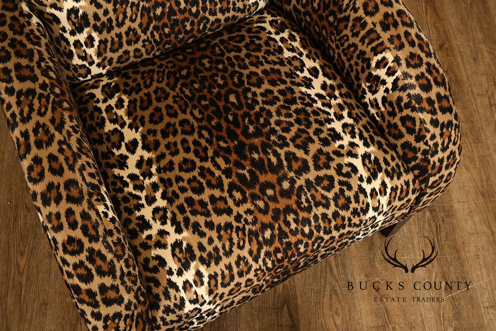 Art Deco Style Leopard Print Armchair