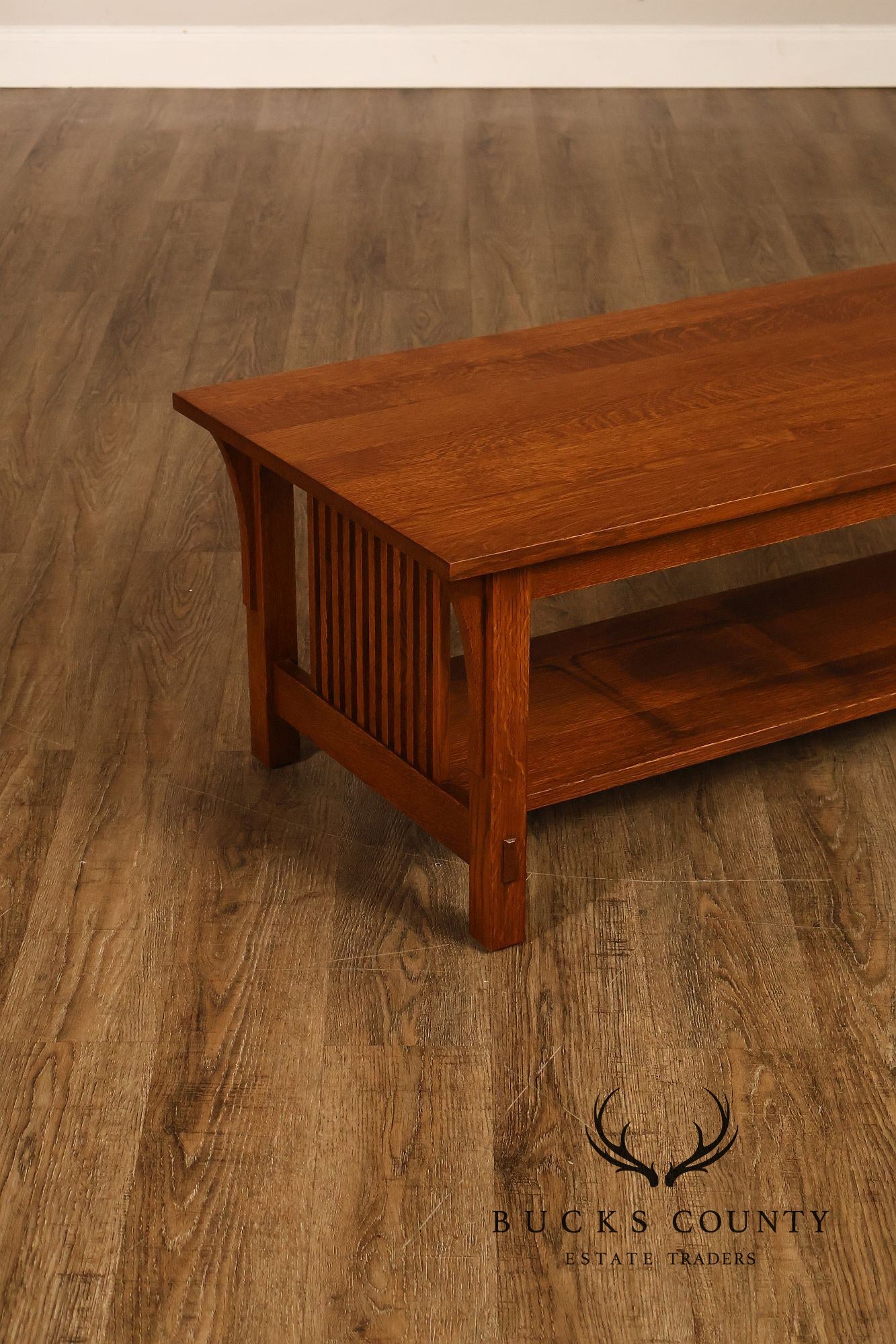Stickley Mission Collection Oak Spindle Coffee Table