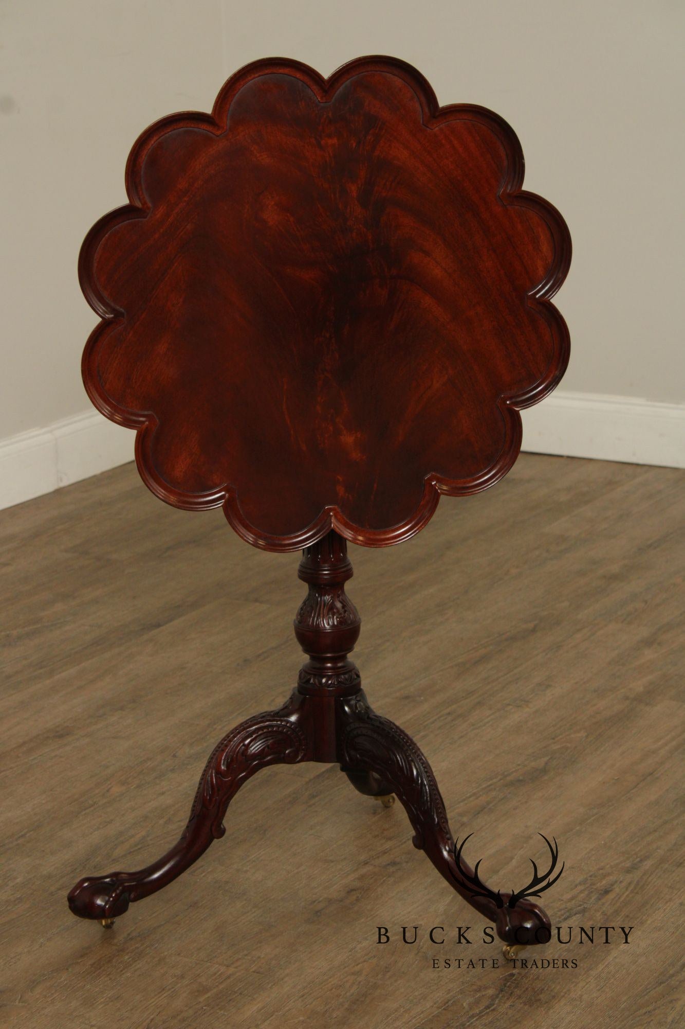 Baker Furniture Georgian Style Tilt Top Mahogany Tea Table