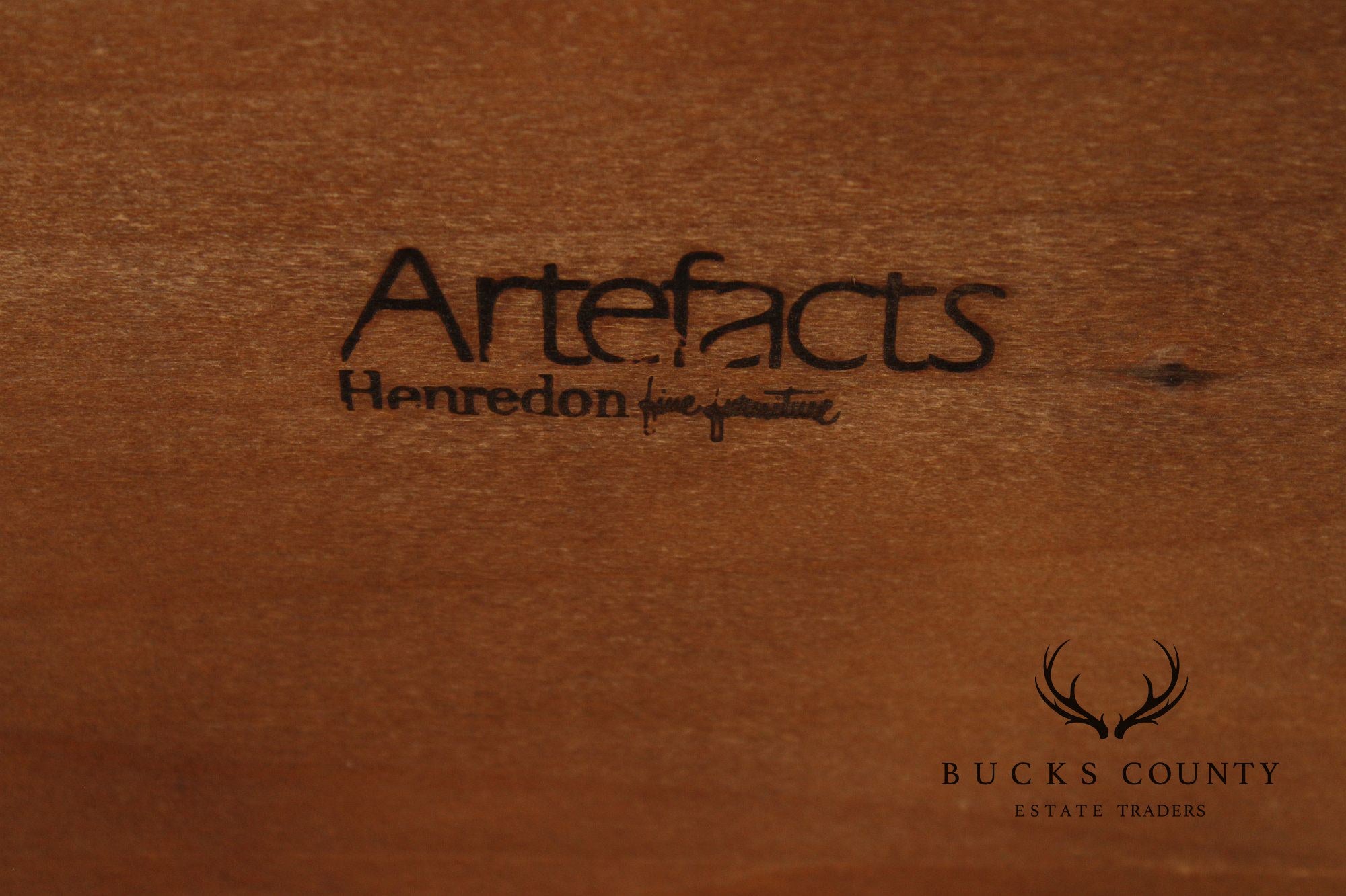 Henredon Artefacts Campaign Style Oak Console Table