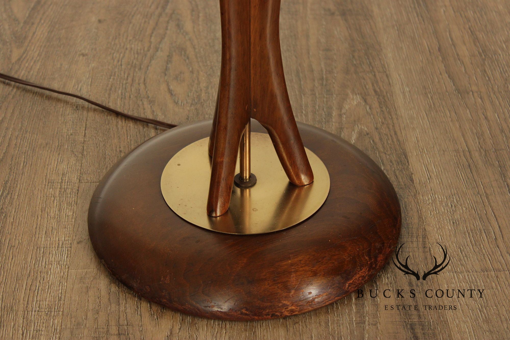 Modeline Mid Century Modern Walnut Floor Lamp