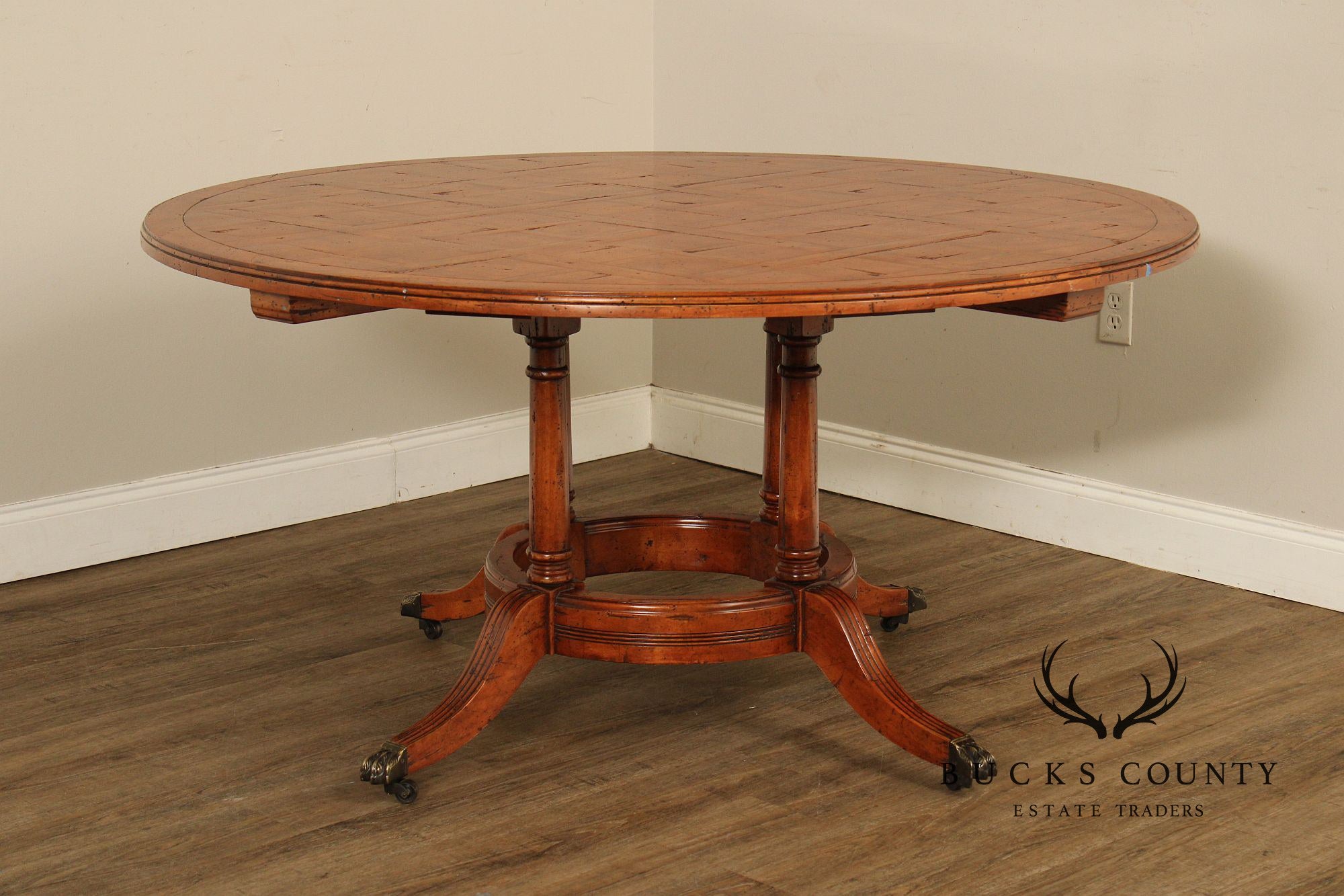 Guy Chaddock Expandable Round Pedestal Dining Table