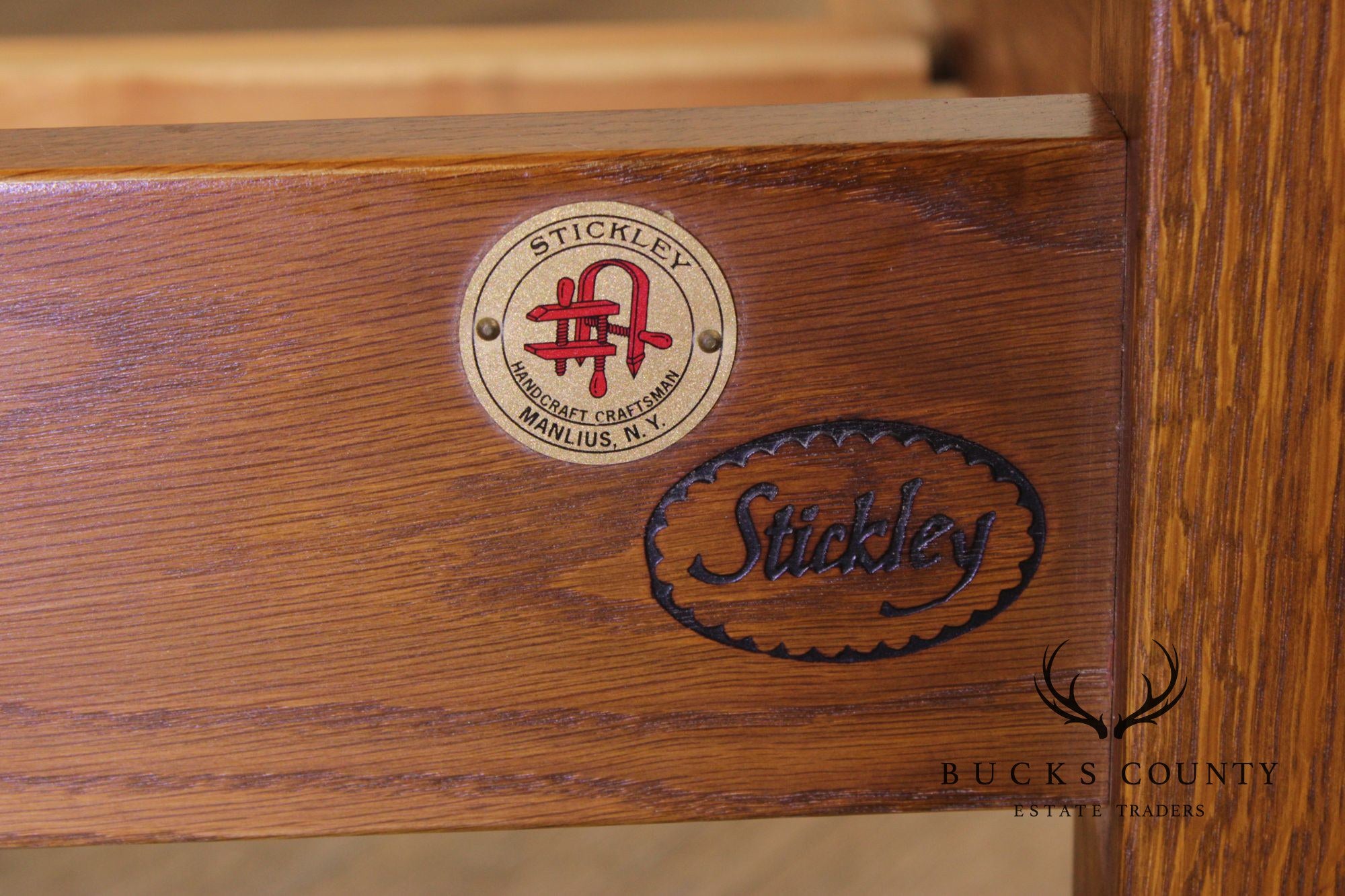 Stickley Mission Collection Oak Spindle Queen Bed