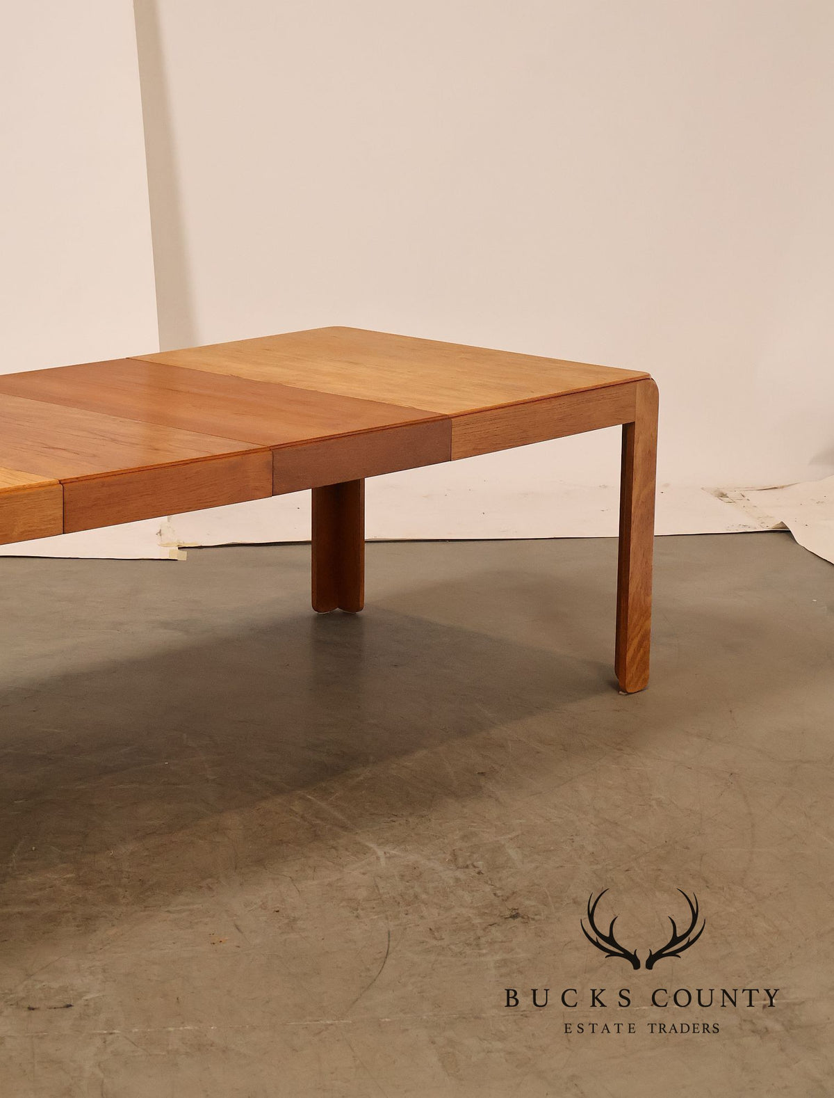 N. Eilersen A/S Danish Modern Teak Extension Dining Table With Two Leaves