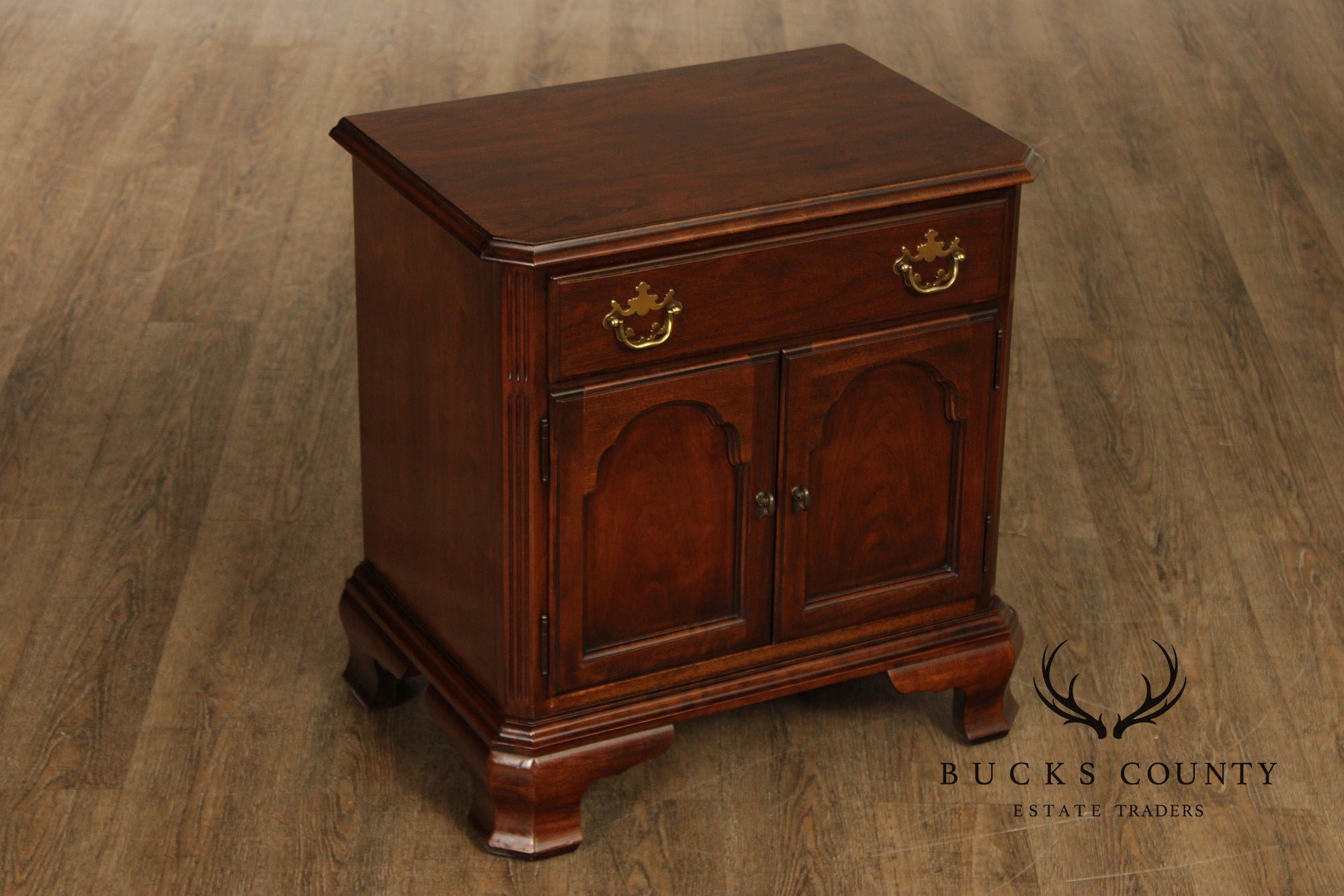 Drexel Cherry Traditional Style Pair Of Nightstands