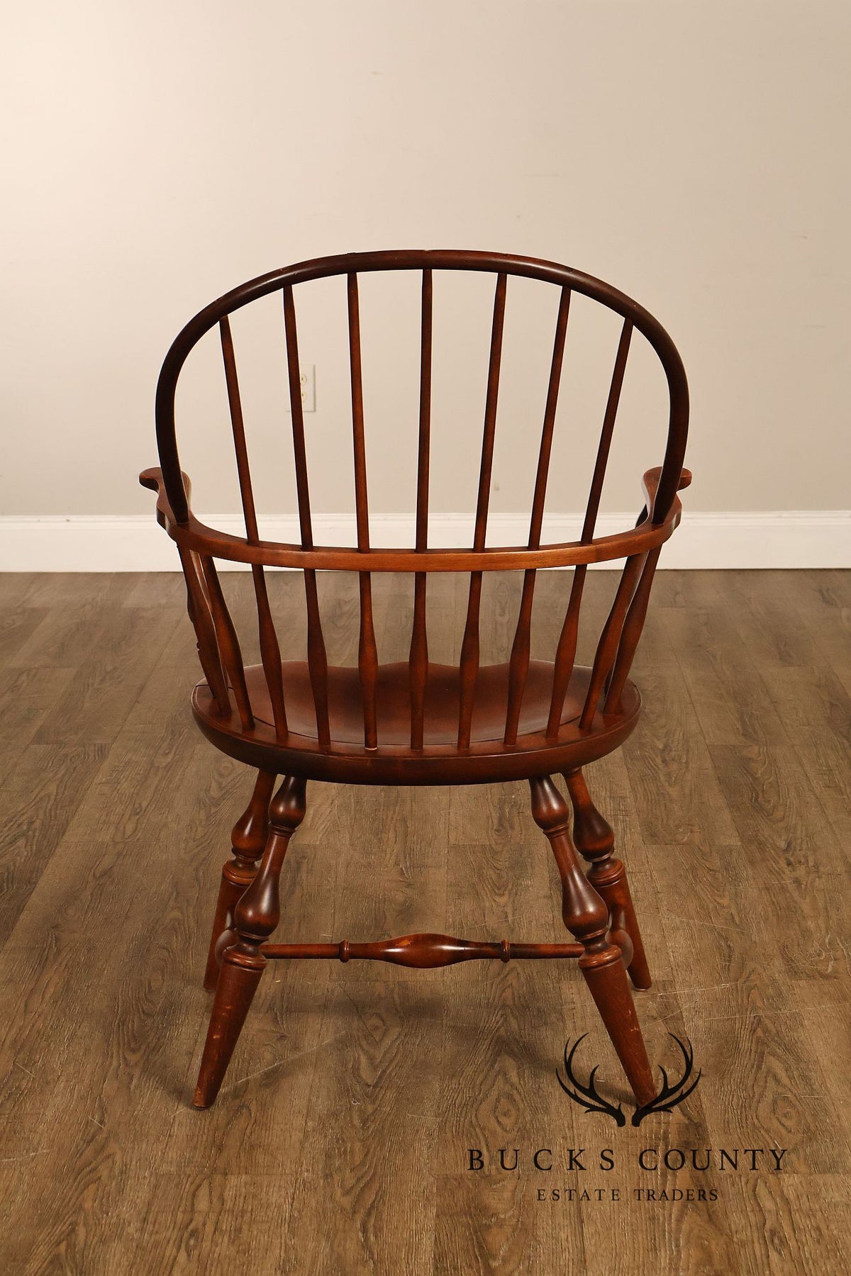 Nichols & Stone Set Of Eight Cherry Windsor Dining Chairs