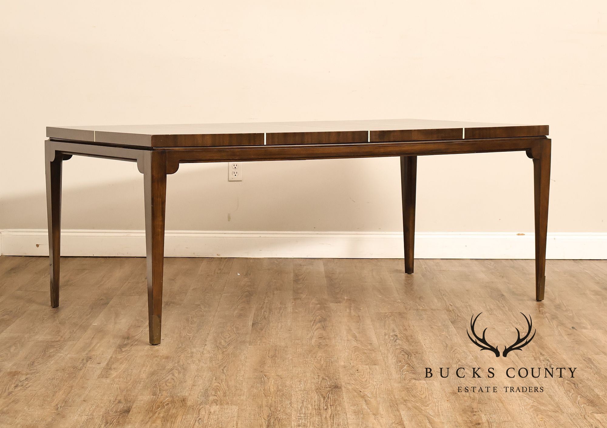 Tommi Parzinger Originals Lacquered Mahogany Expandable Dining Table