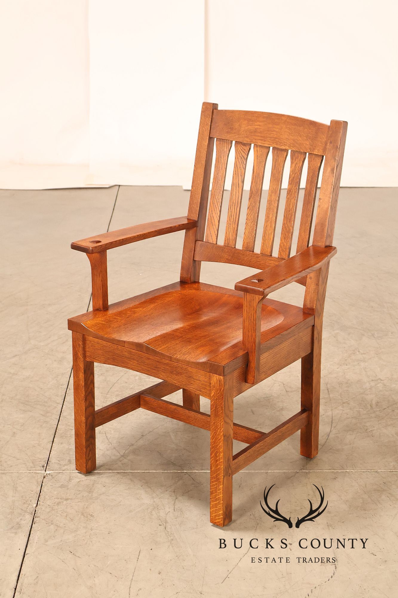 Stickley Mission Collection Set of Six Cottage Oak Dining Chairs