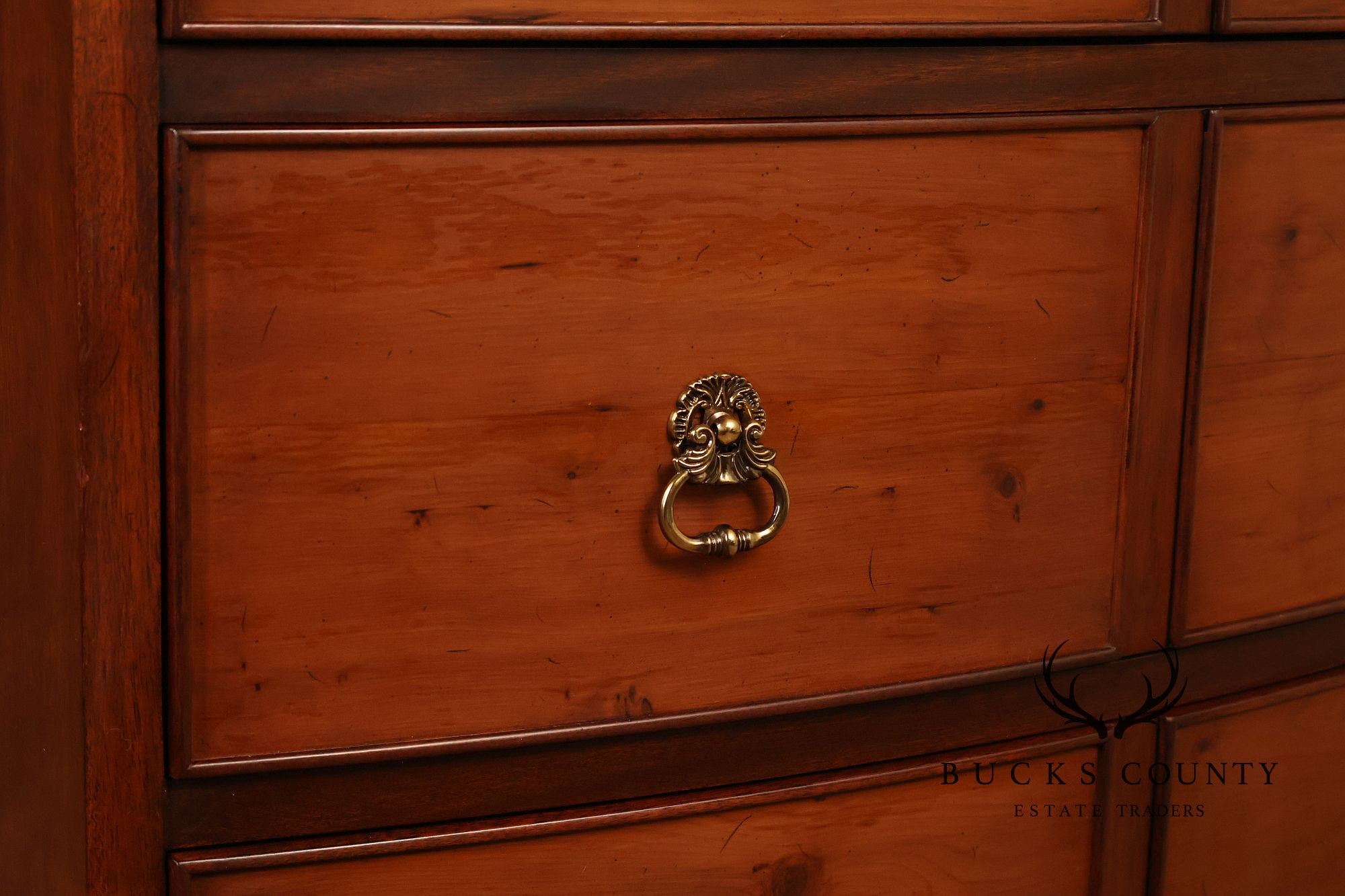 Henkel Harris Mahogany And Yew Wood Bow Front Chest Of Drawers