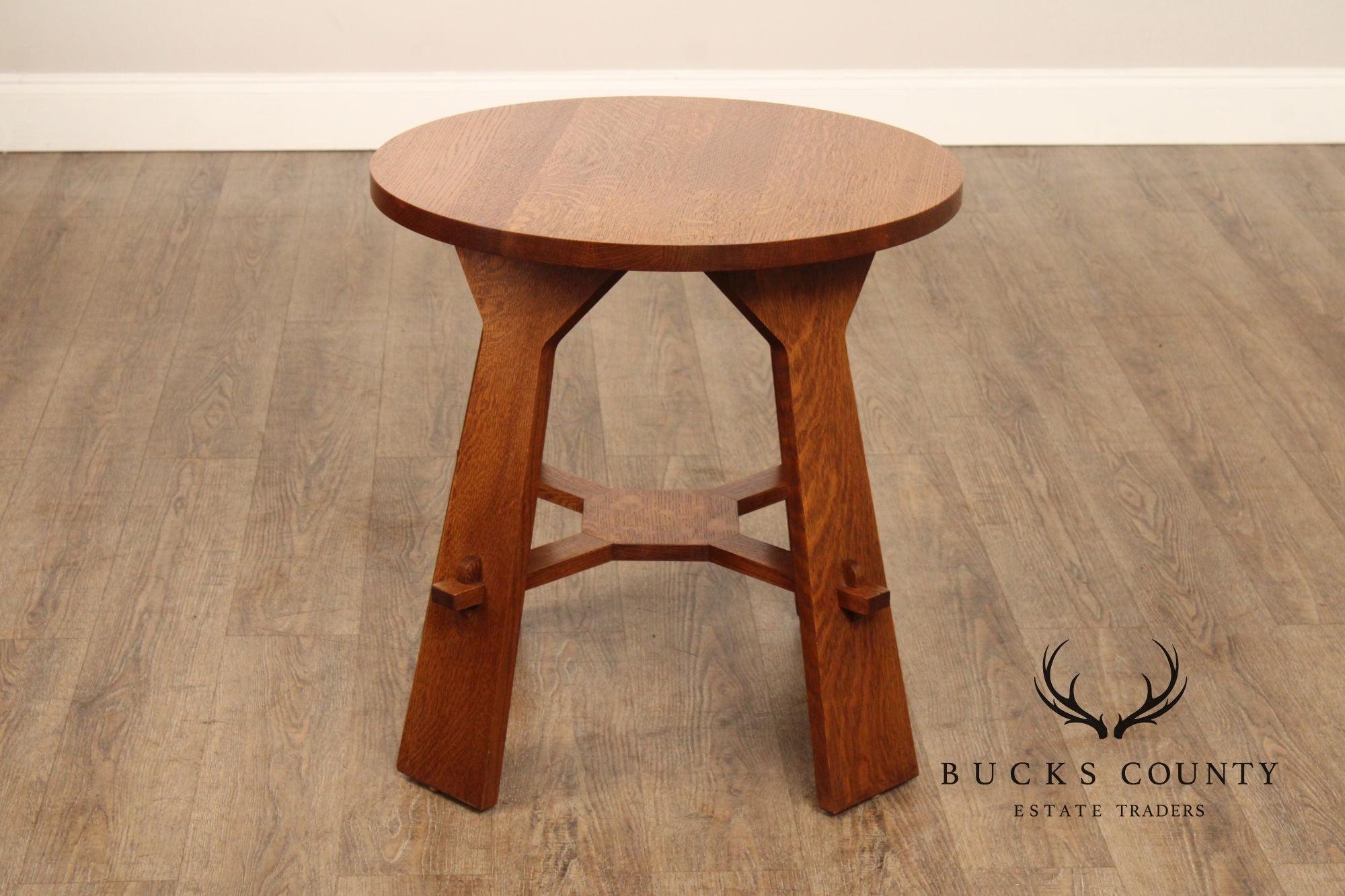 Stickley Mission Collection Oak Gus Tea Table