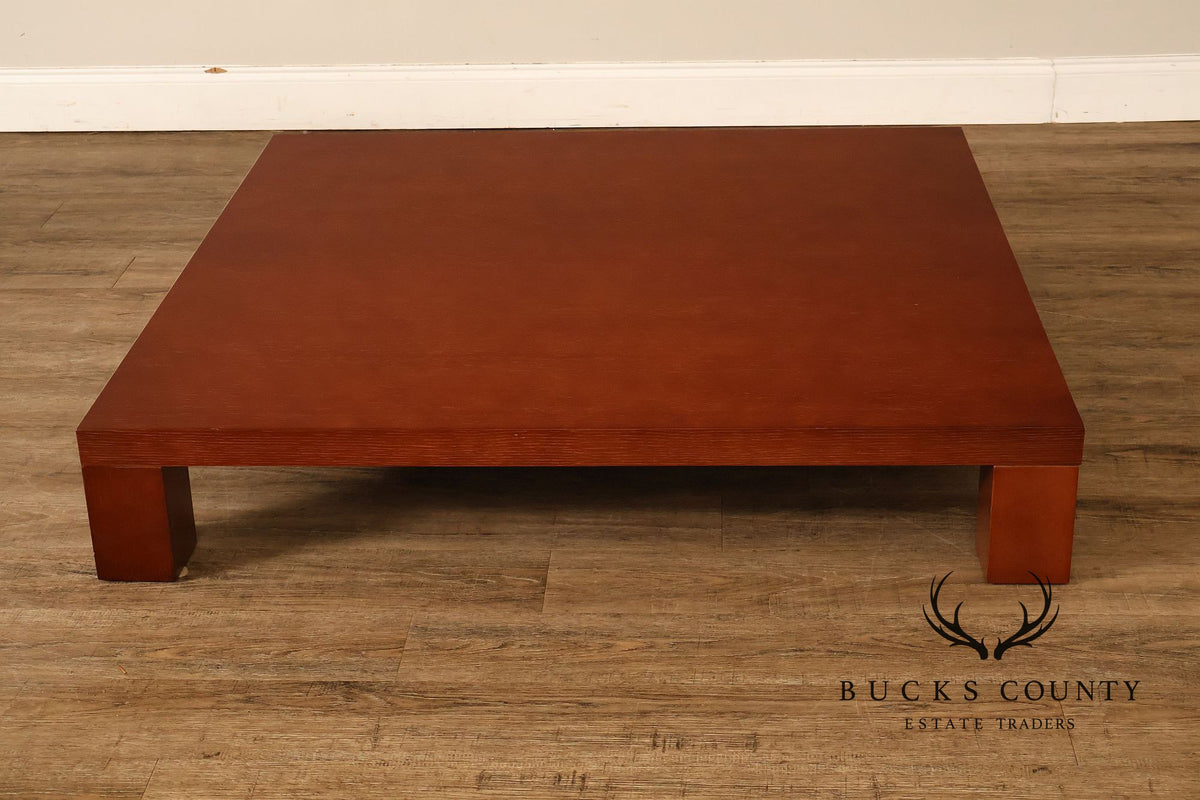 Modern Low Profile Square Coffee Table
