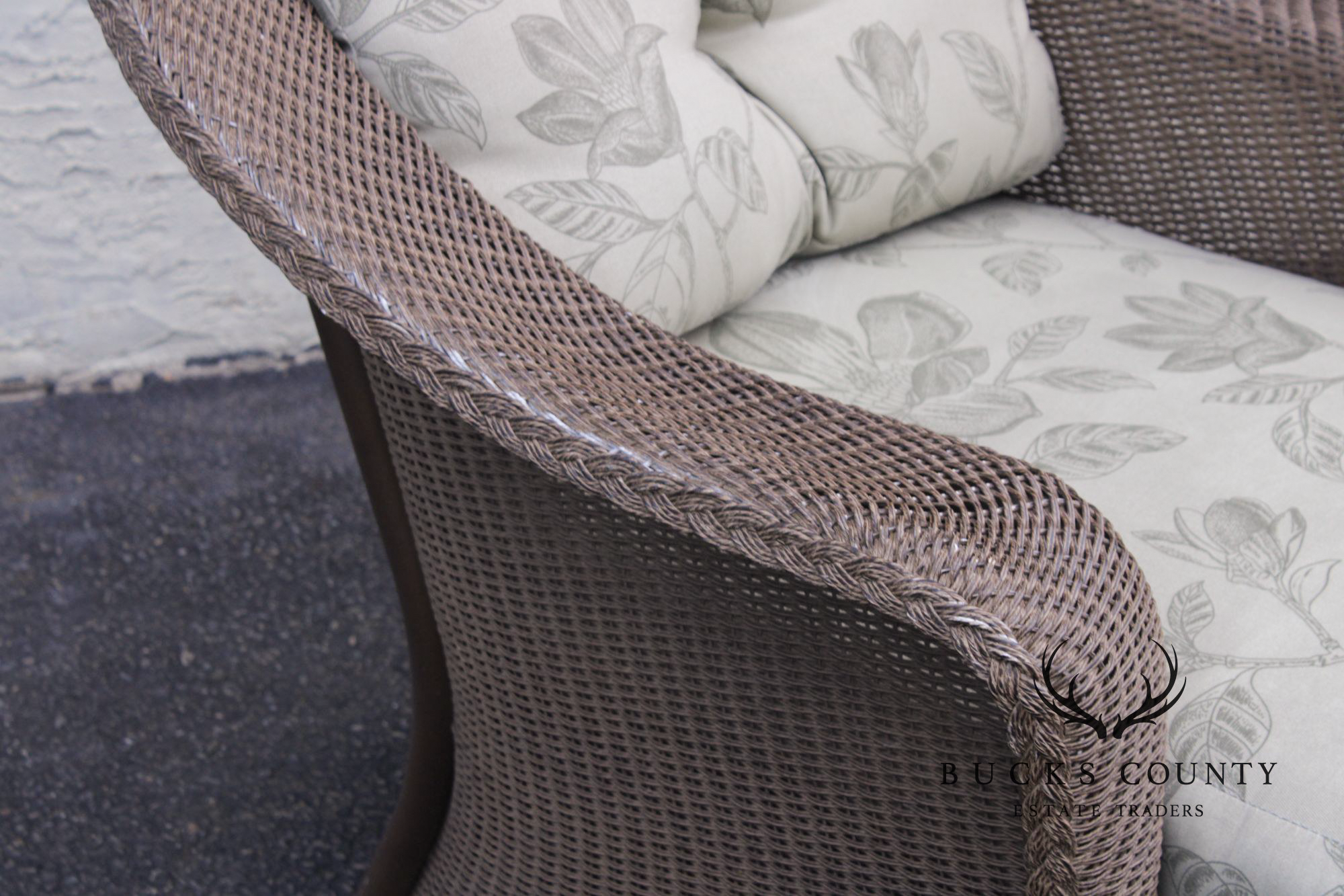 Lloyd Loom Wicker Outdoor Chaise Lounge