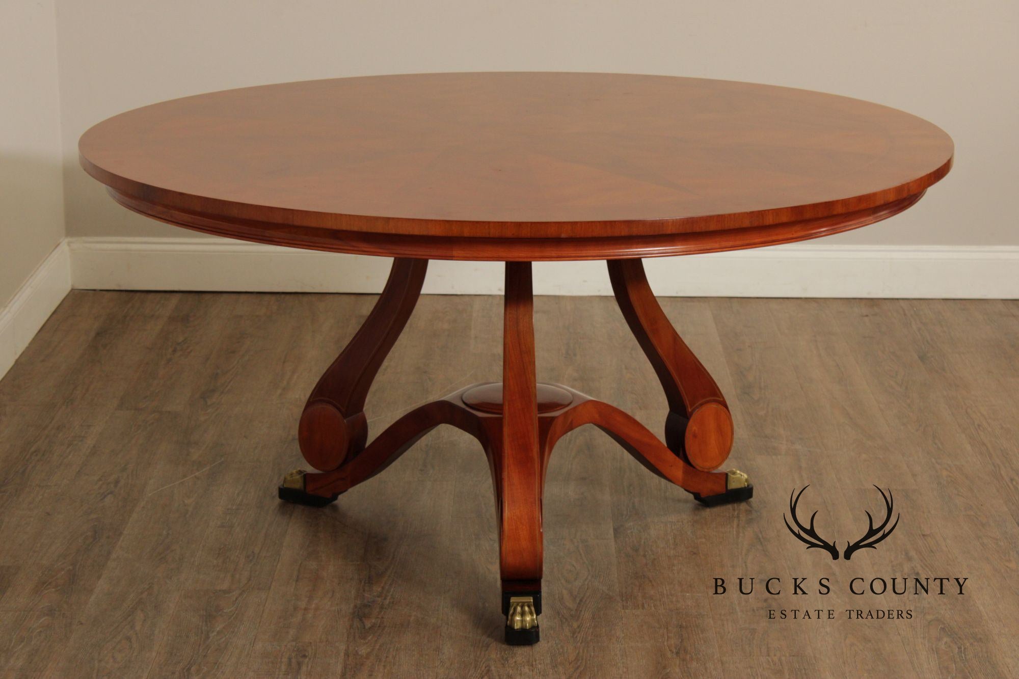 John Widdicomb Round Mahogany Dining Table Designed By Chad Womack