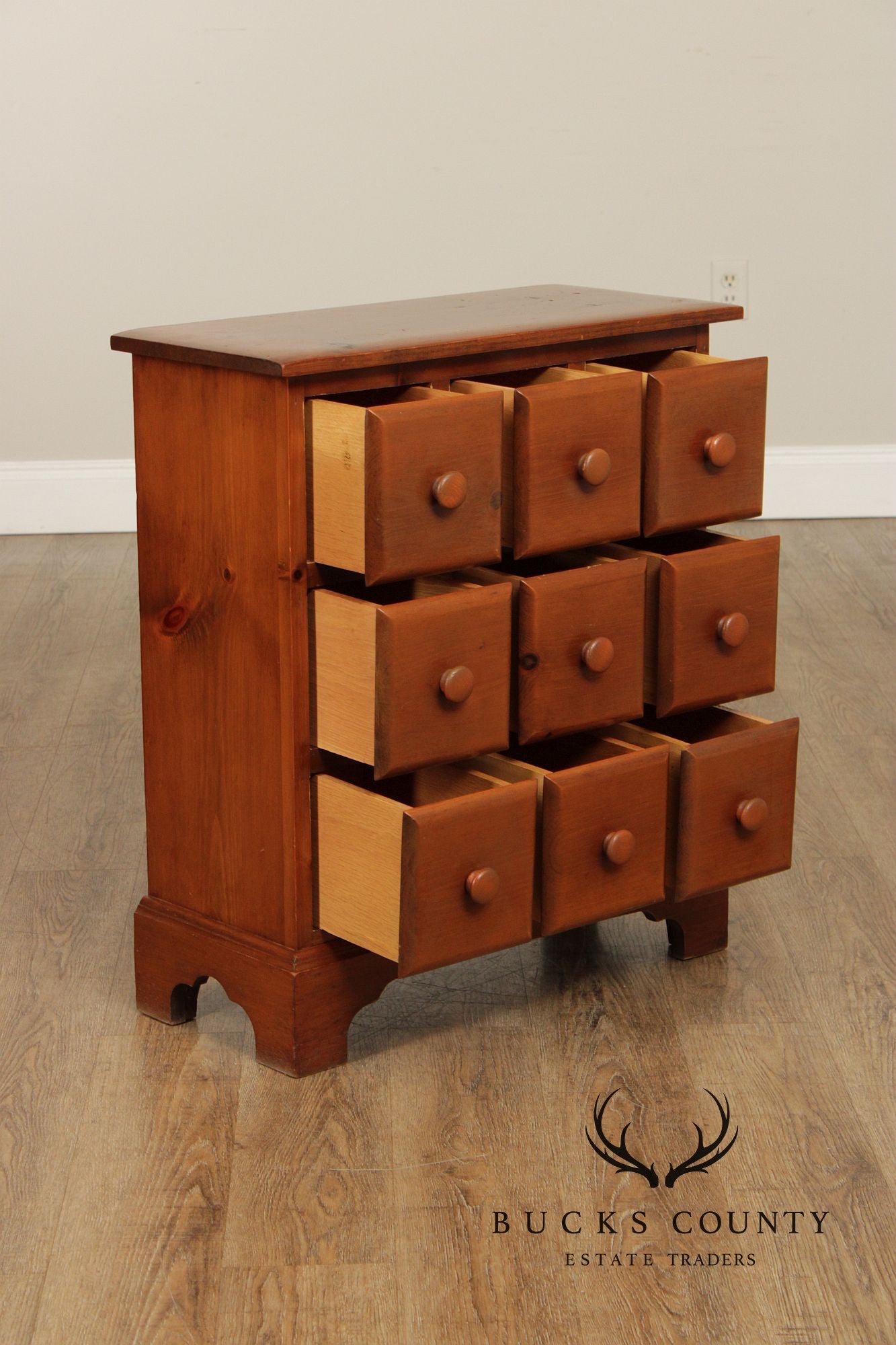 Furniture by Choyce Vintage Pine Nine-Drawer Apothecary Style Chest