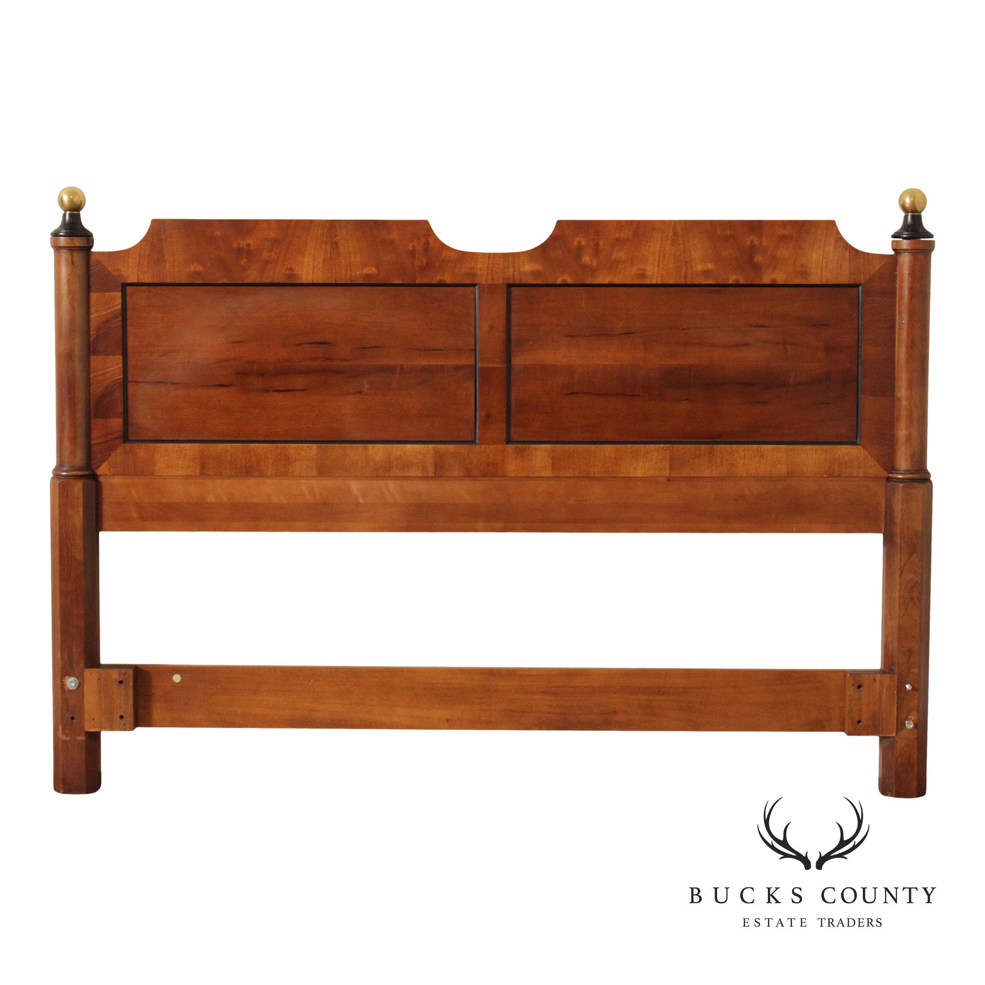 Century Furniture Traditional Yew Wood Queen Headboard