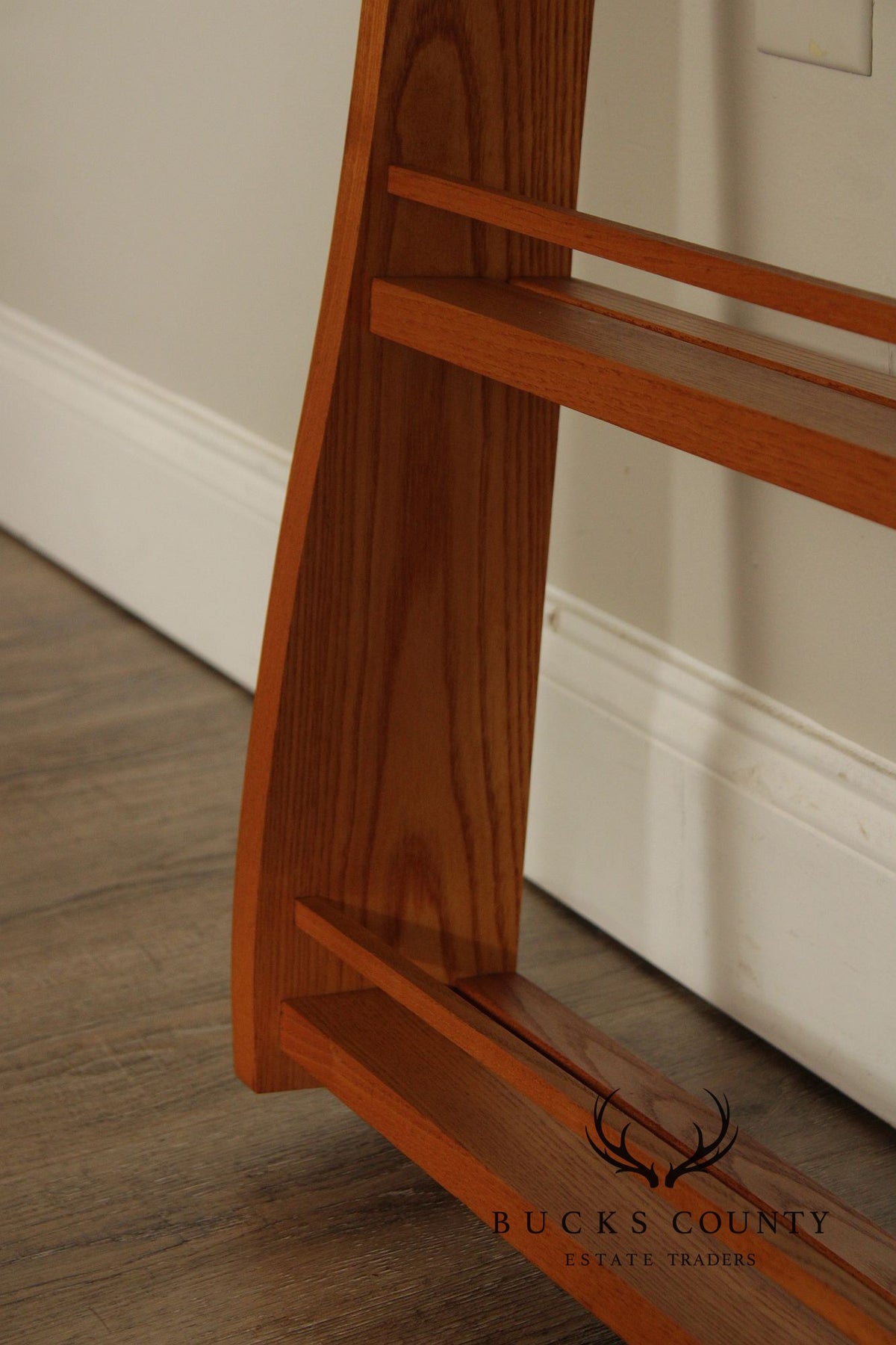 Mission Oak Arts And Crafts Pair Of Wall Mounted Bookshelves