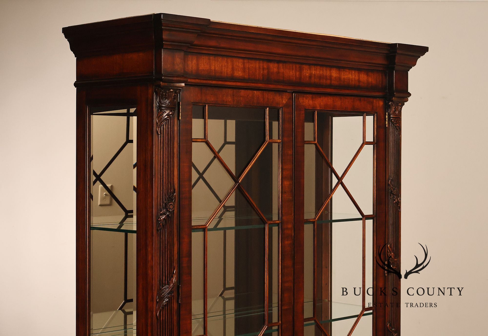 Henredon Neoclassical Style Mahogany Display Case