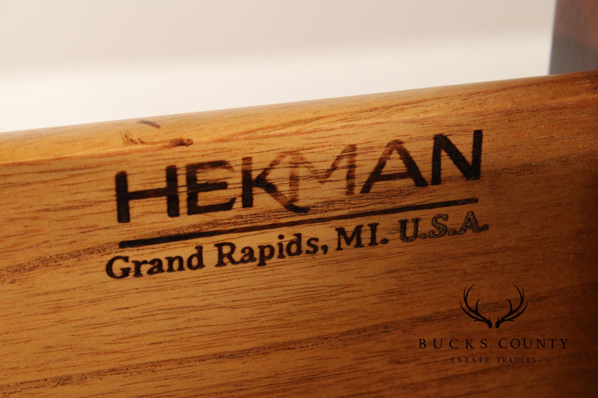 Hekman Federal Style Three Drawer Console Table