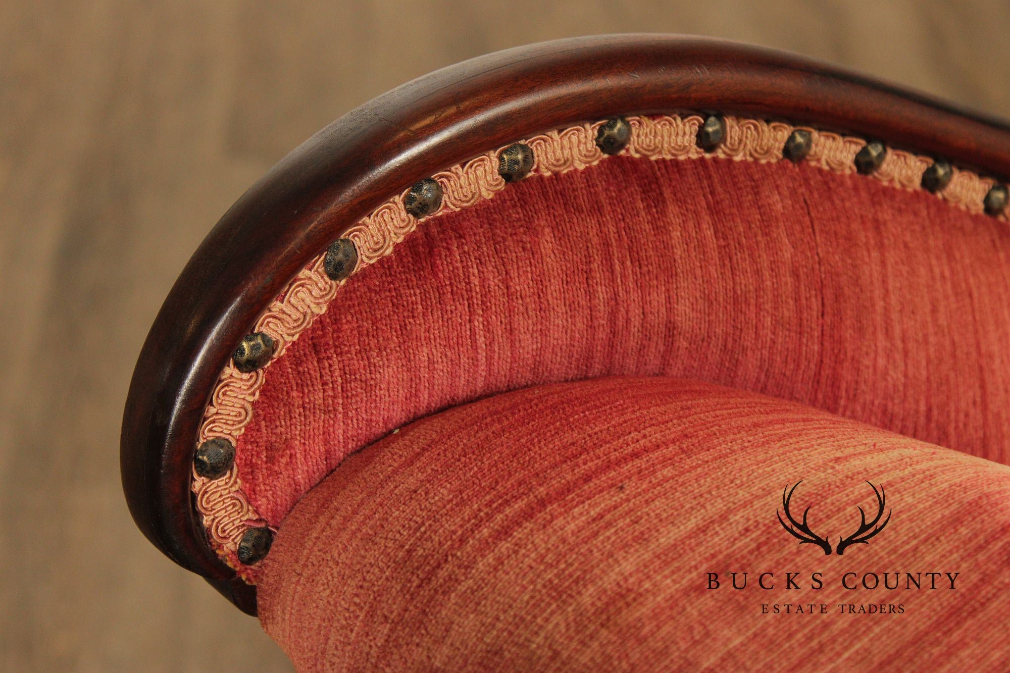 Antique Empire Carved Mahogany Swan Sofa