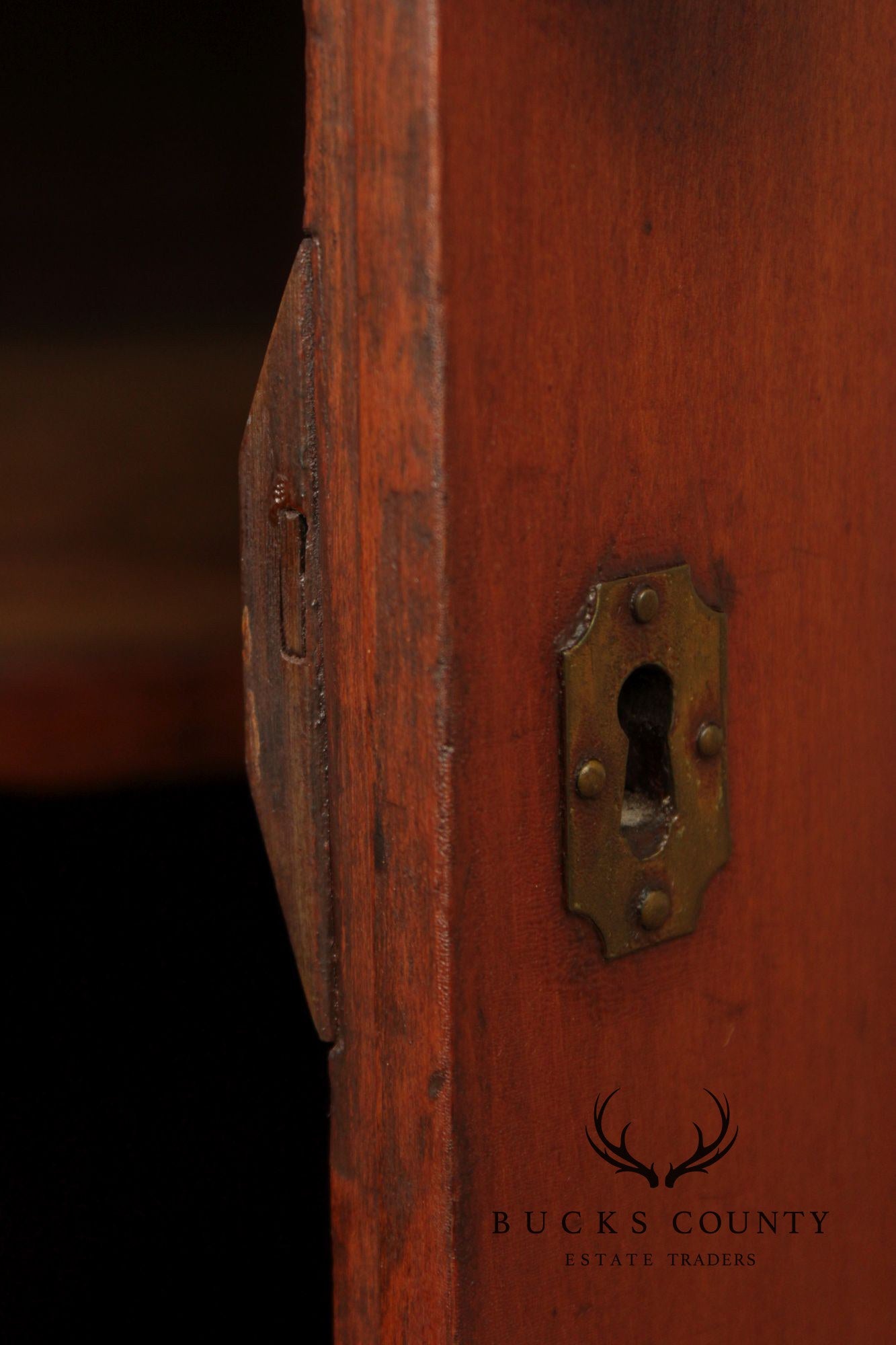 Antique American Cherry Dutch Cupboard Two Piece Hutch Cabinet