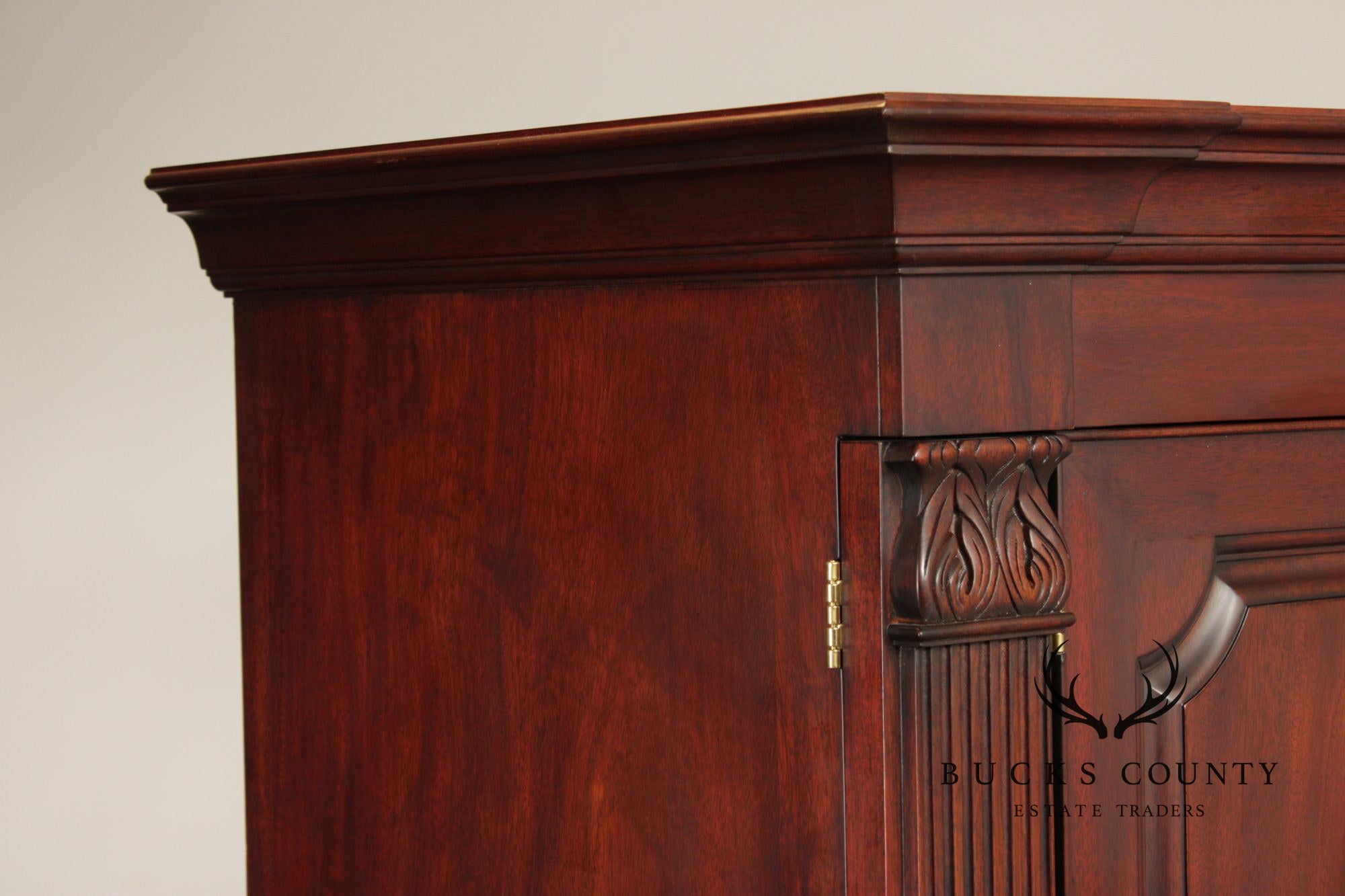 Henkel Harris Mahogany Bombe Armoire Cabinet
