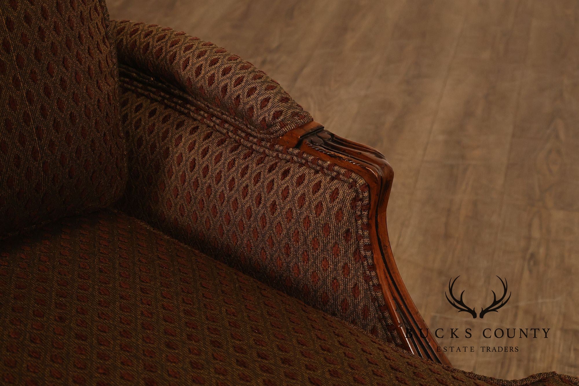 Ethan Allen French Louis XV Style 'Versailles' Armchair and Ottoman