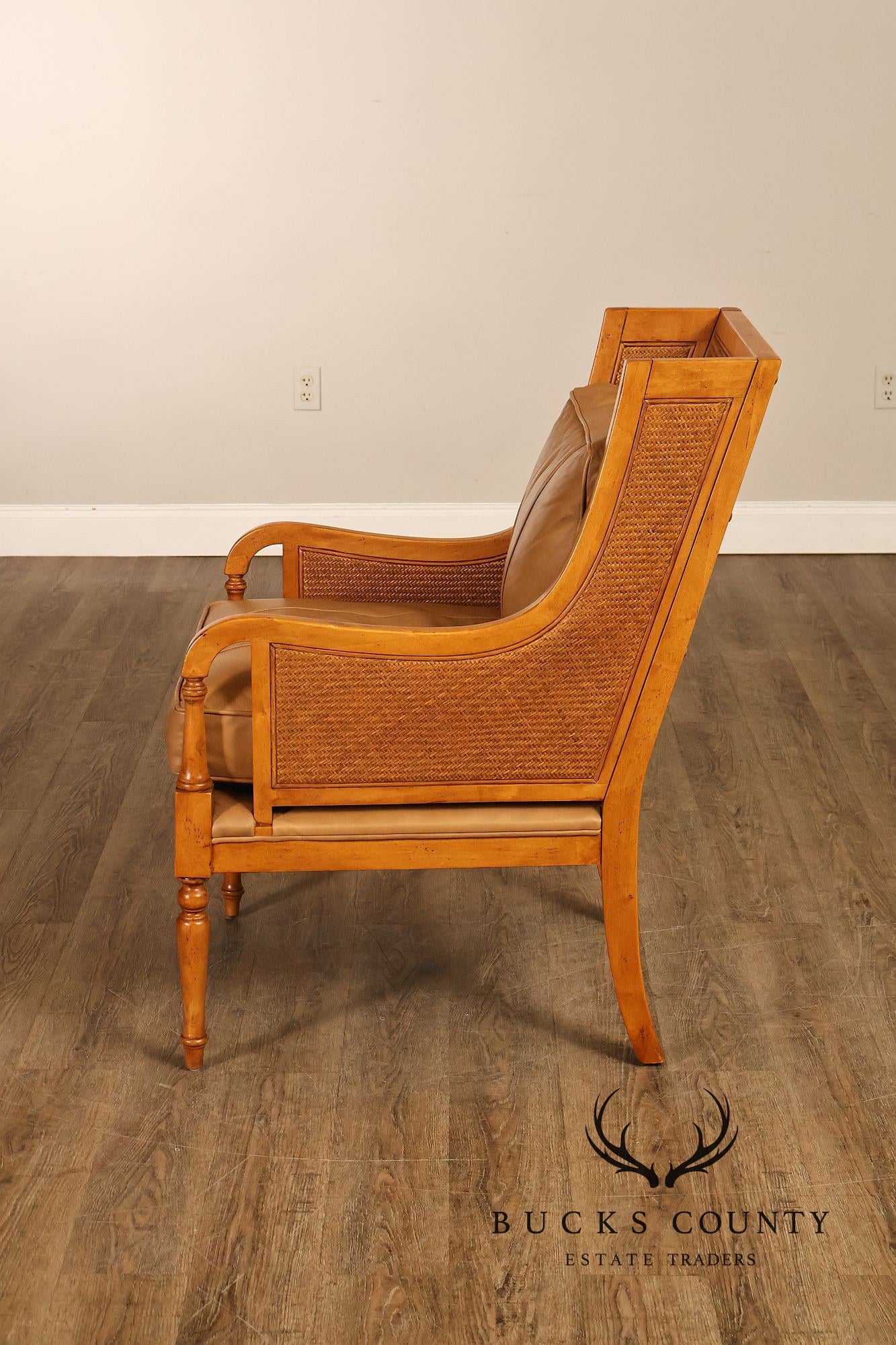 Tommy Bahama Pair of Caned Armchairs