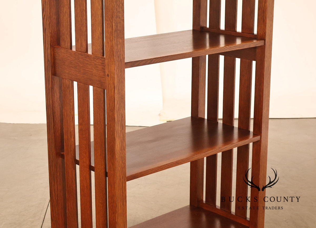 Stickley Mission Collection Oak Open Bookcase