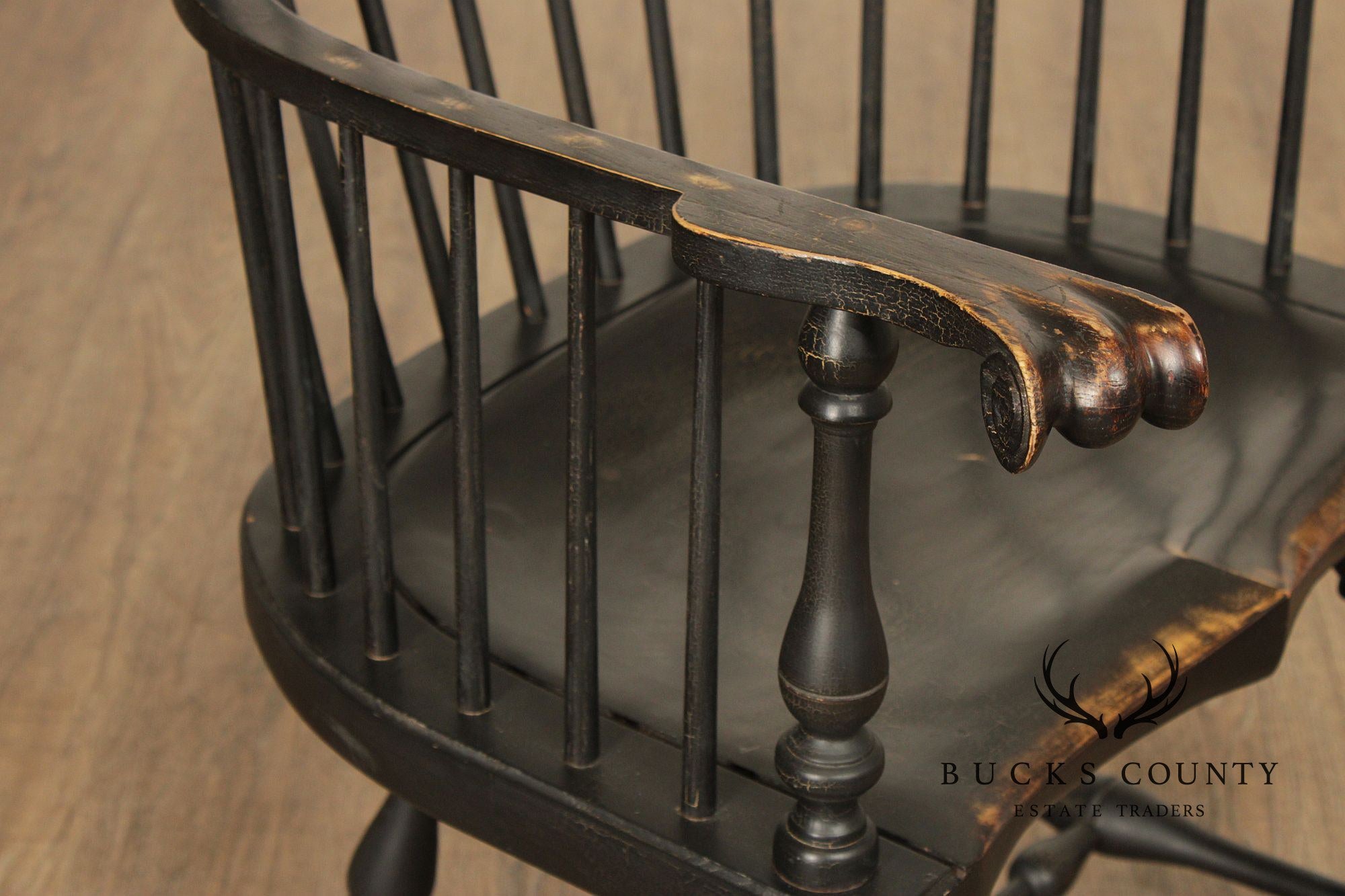 Ashlen Pair of Crackle Painted Windsor Armchairs