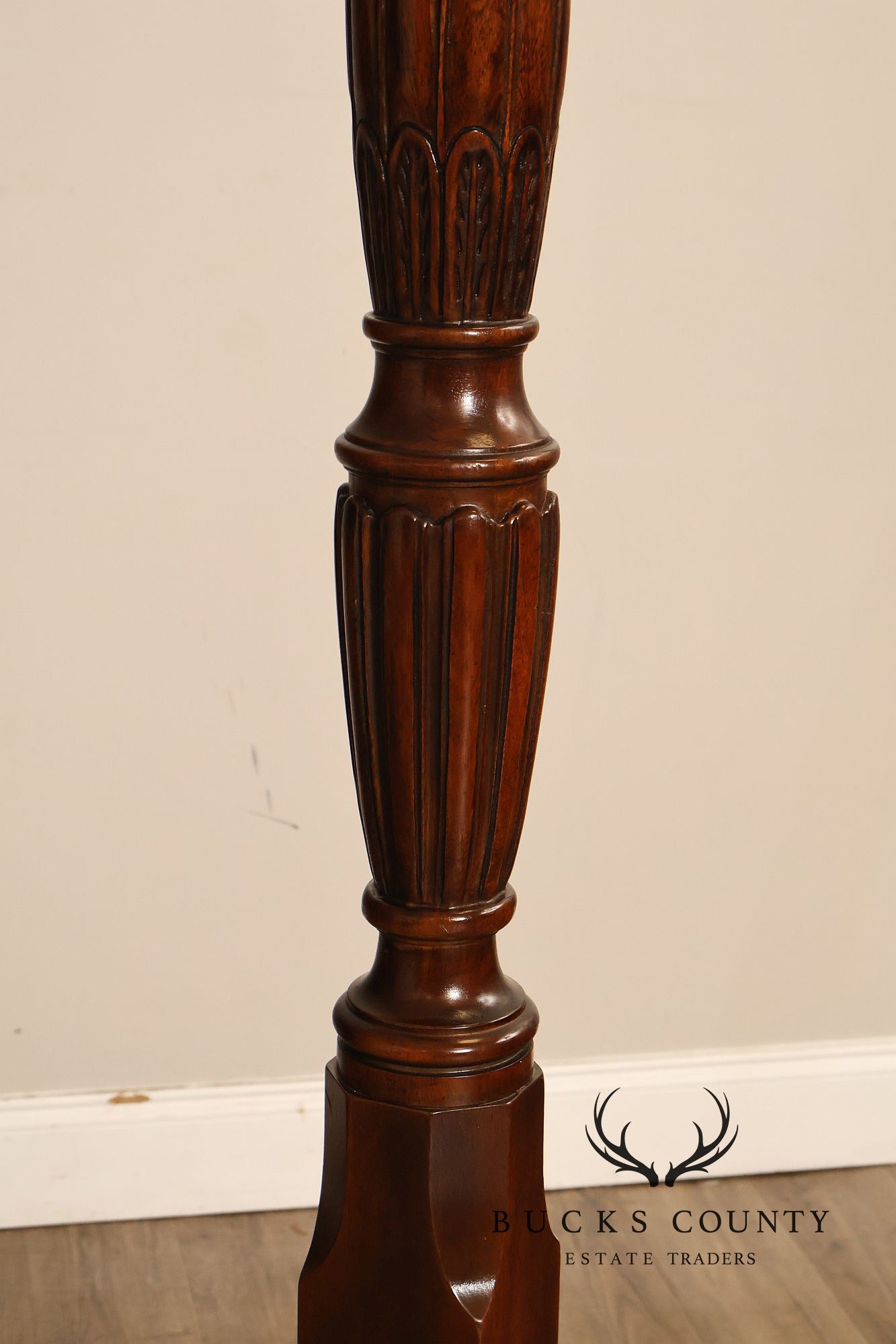 Drexel Heritage Mahogany Rice Carved Queen Poster Bed