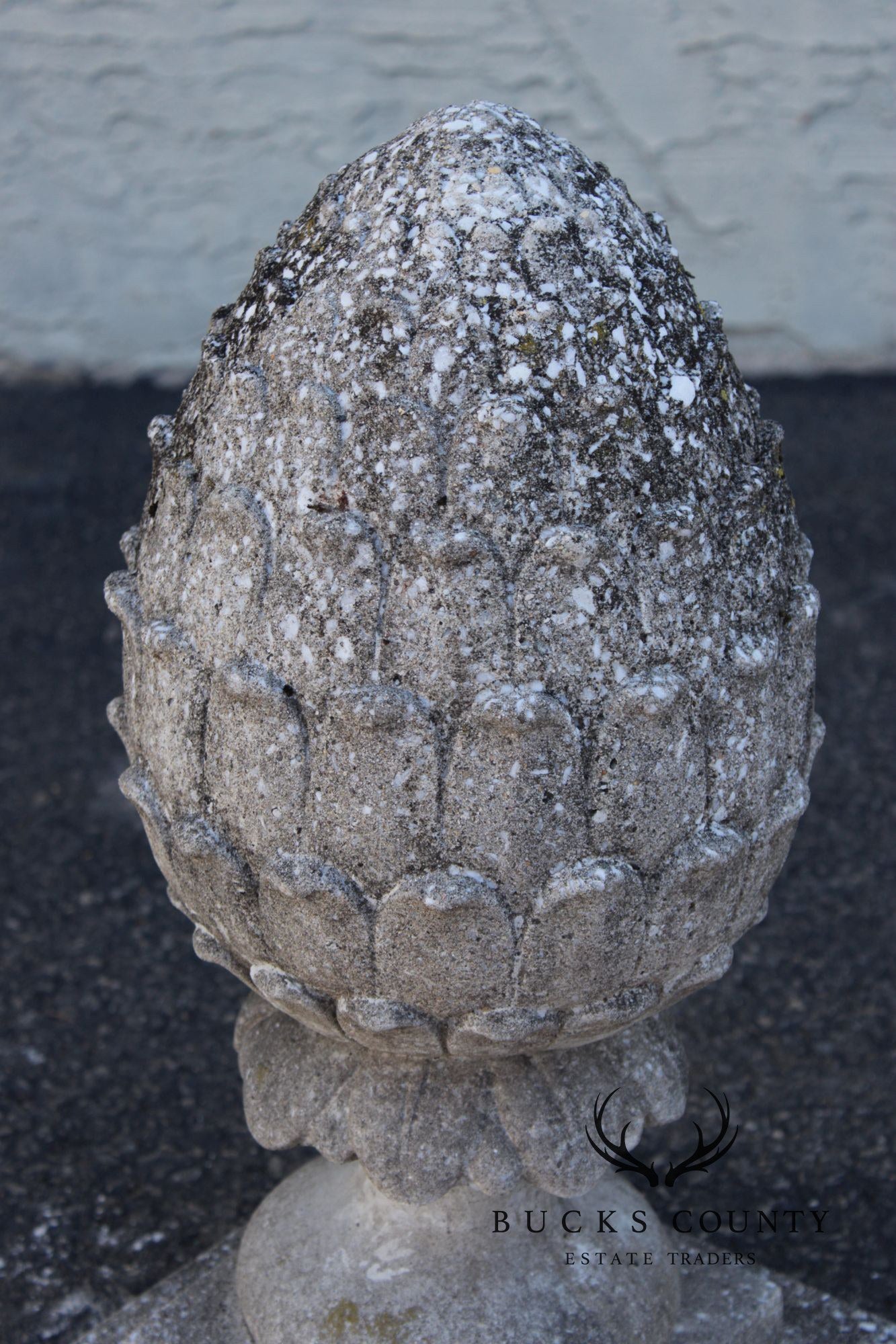 Vintage Cast Cement Artichoke Garden Ornament