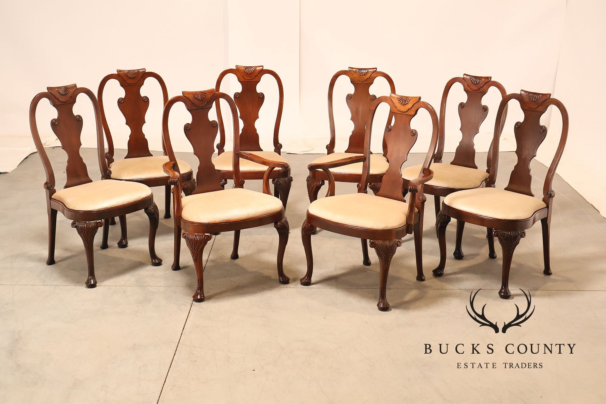 Baker Historic Charleston Reproductions Set of Eight Mahogany Dining Chairs