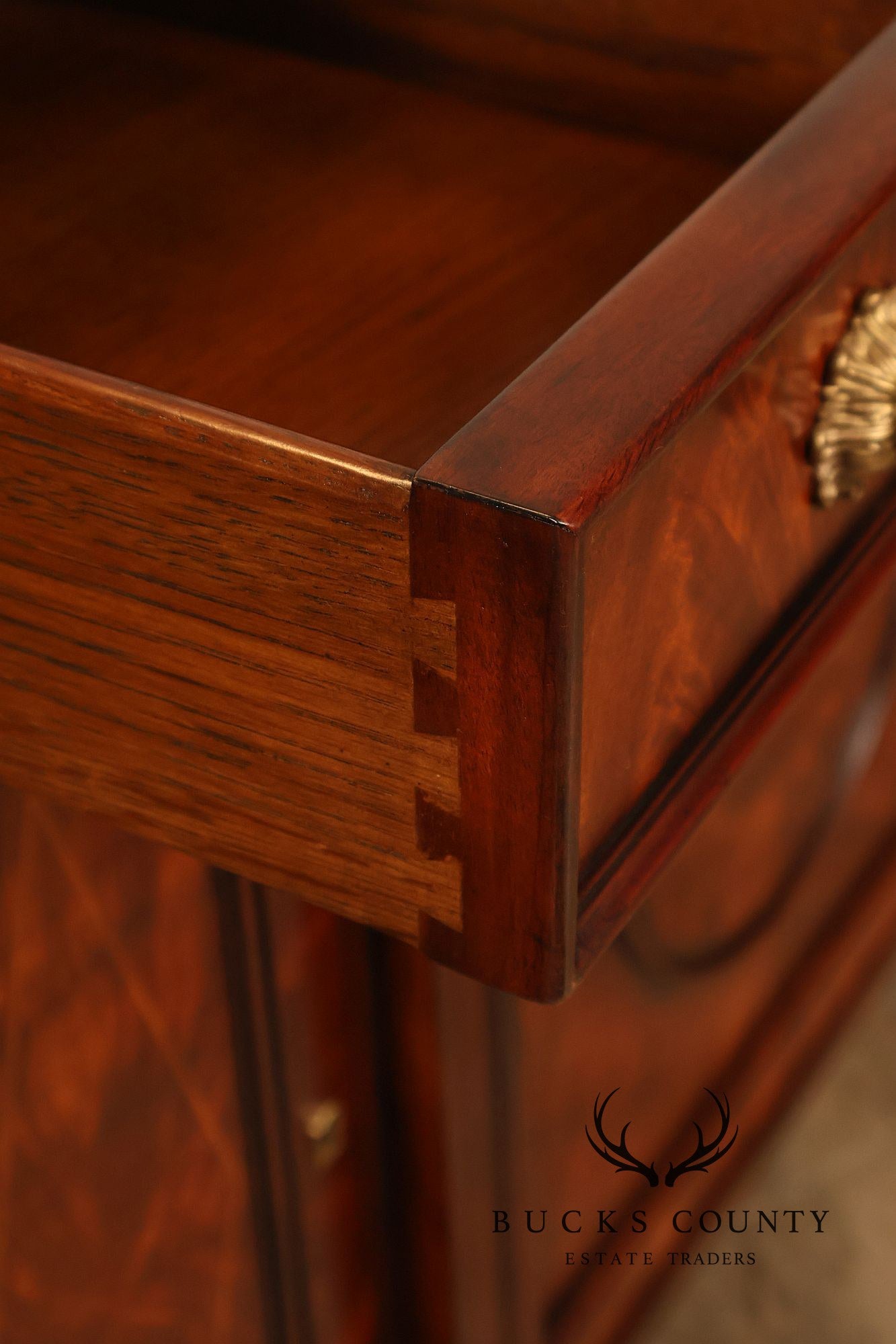 Theodore Alexander Mahogany Concave Side Cabinet