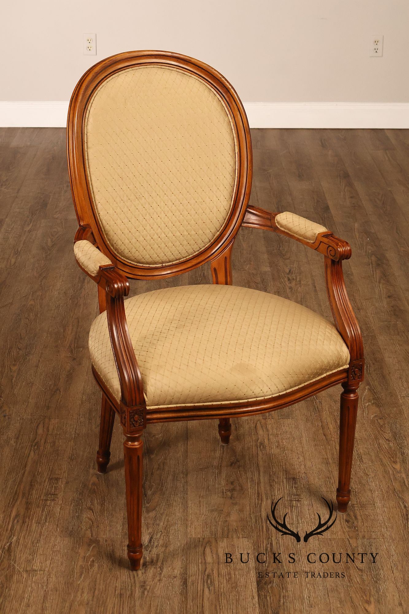 Stickley Louis XVI Directore Style Set Of Six Cherry Dining Chairs
