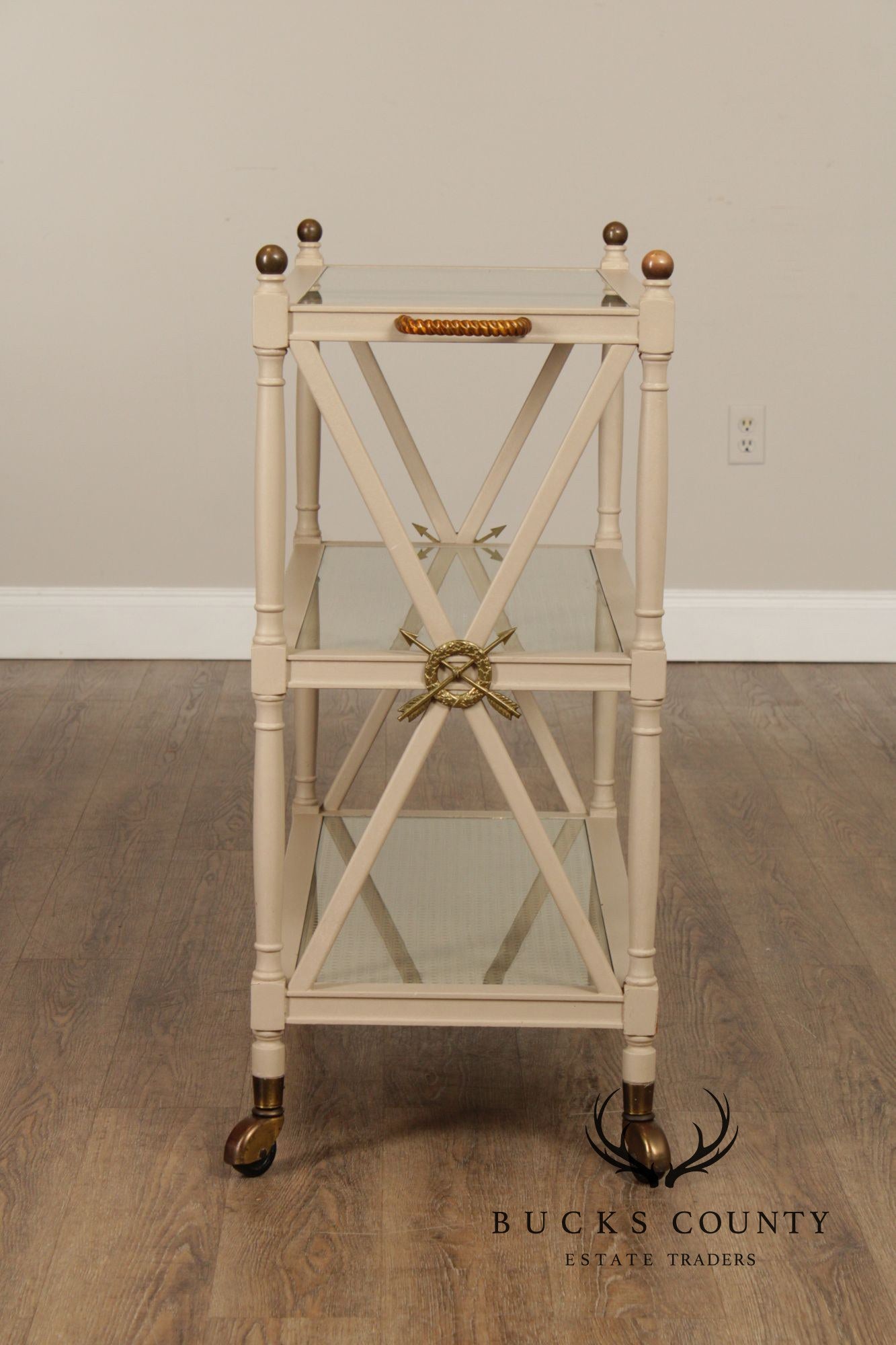 Regency Style Vintage Three Tier Serving Trolley