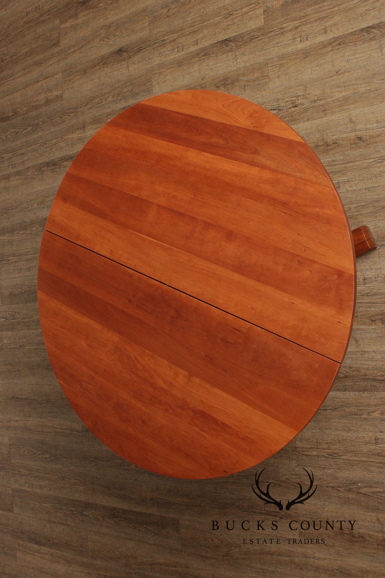Stickley Mission Collection Round Cherry Expandable Dining Table