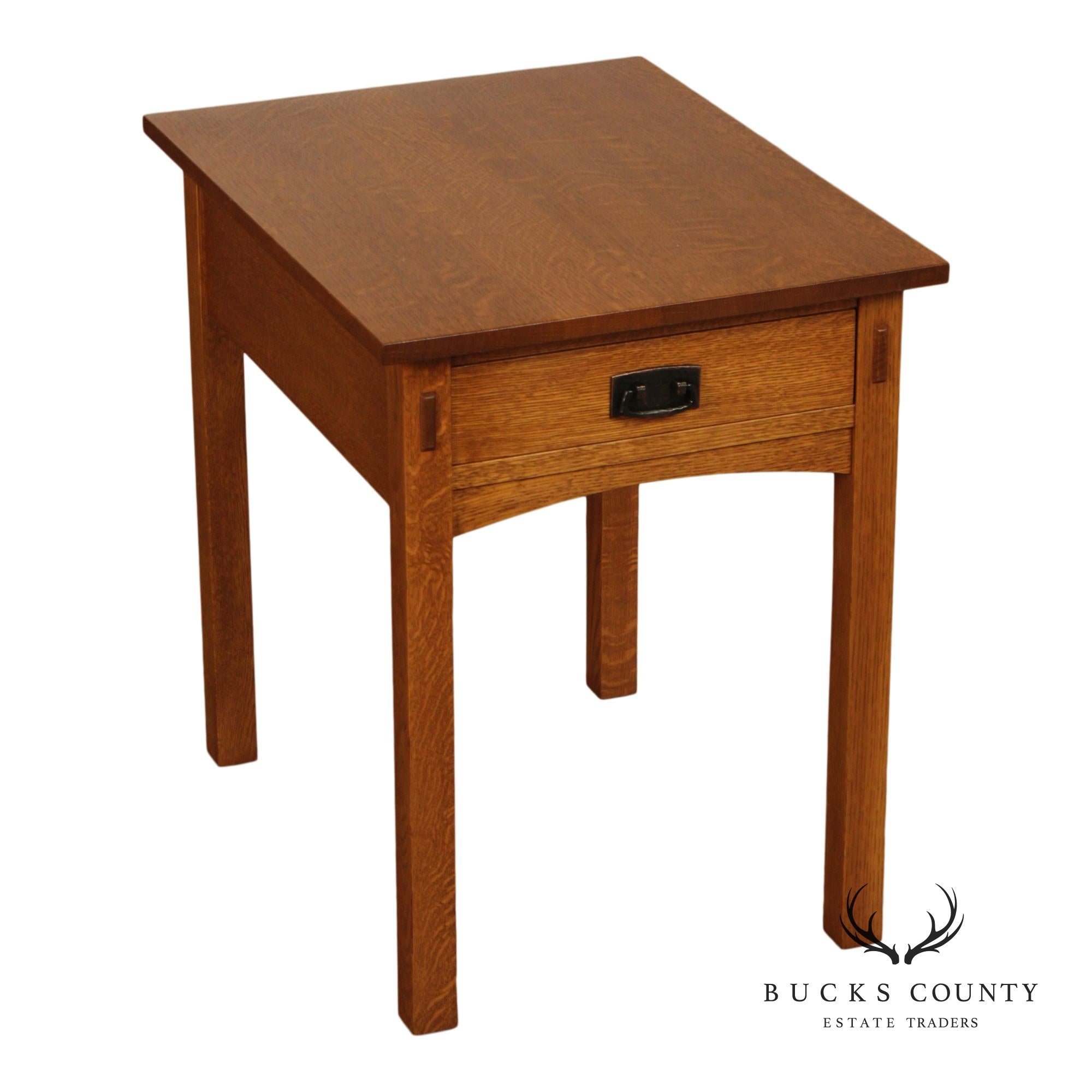 Stickley Mission Collection Oak Single Drawer End Table