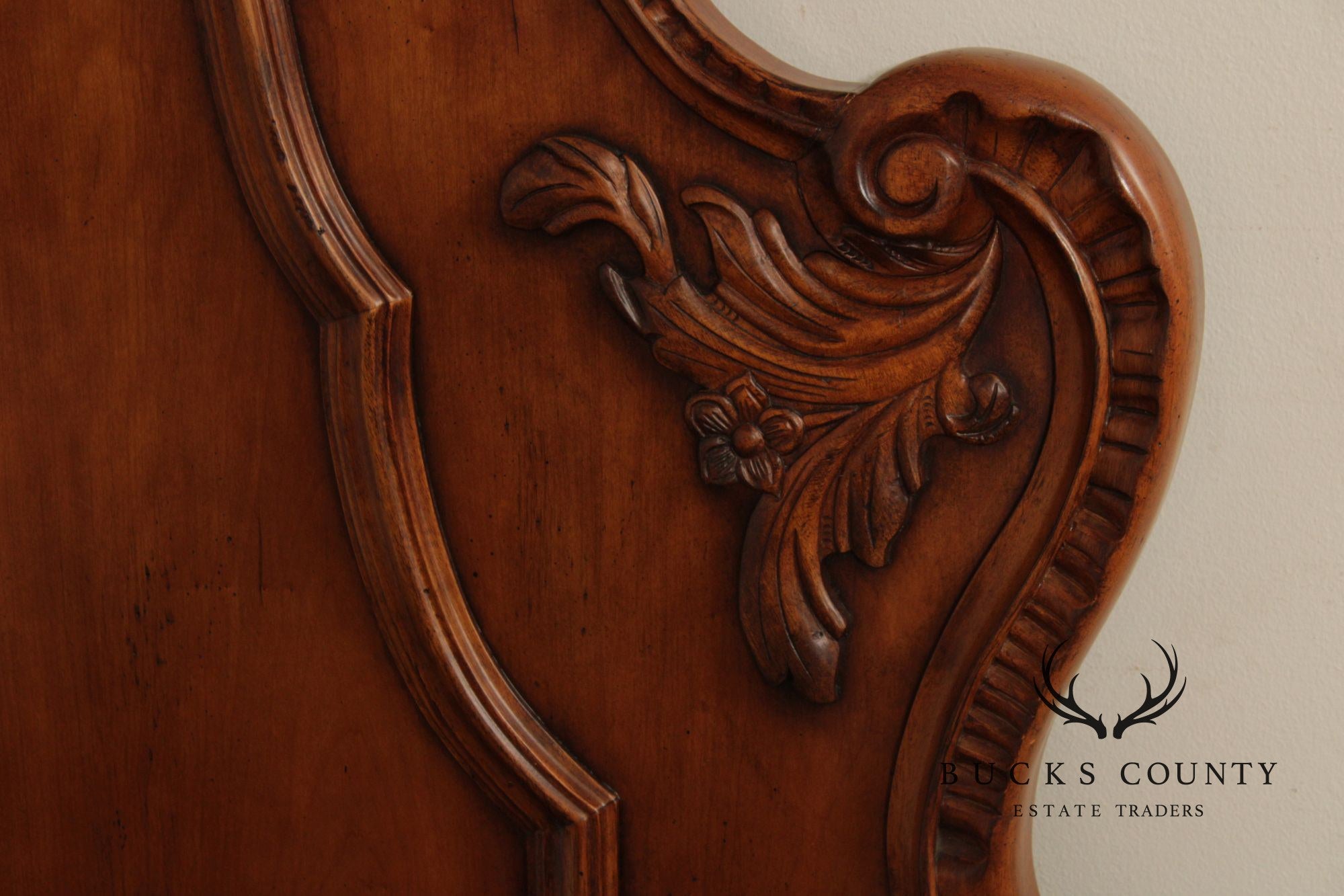 Century Furniture French Style Coeur de France Cherry Queen Headboard