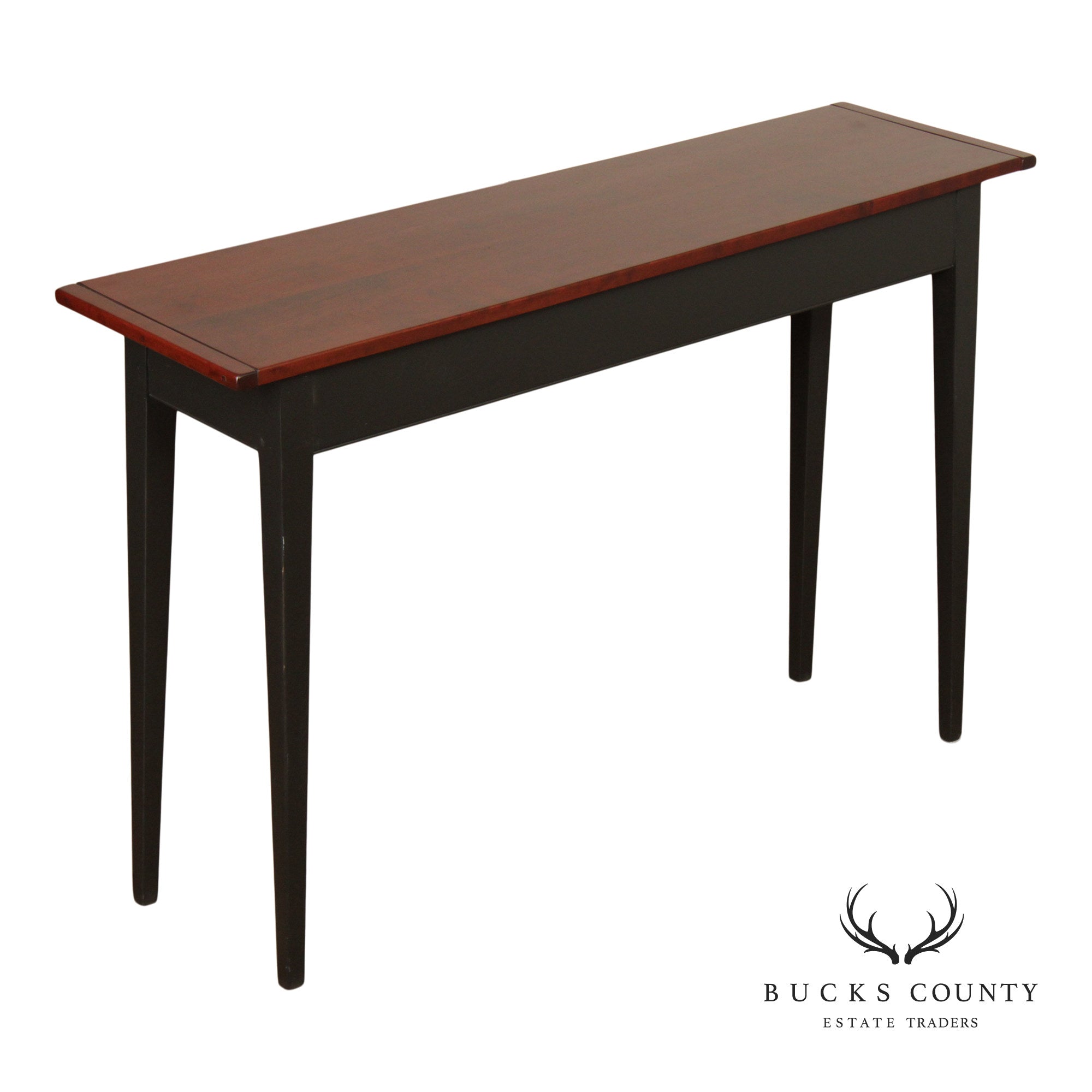 Shaker Style Painted Base Cherry Console Table