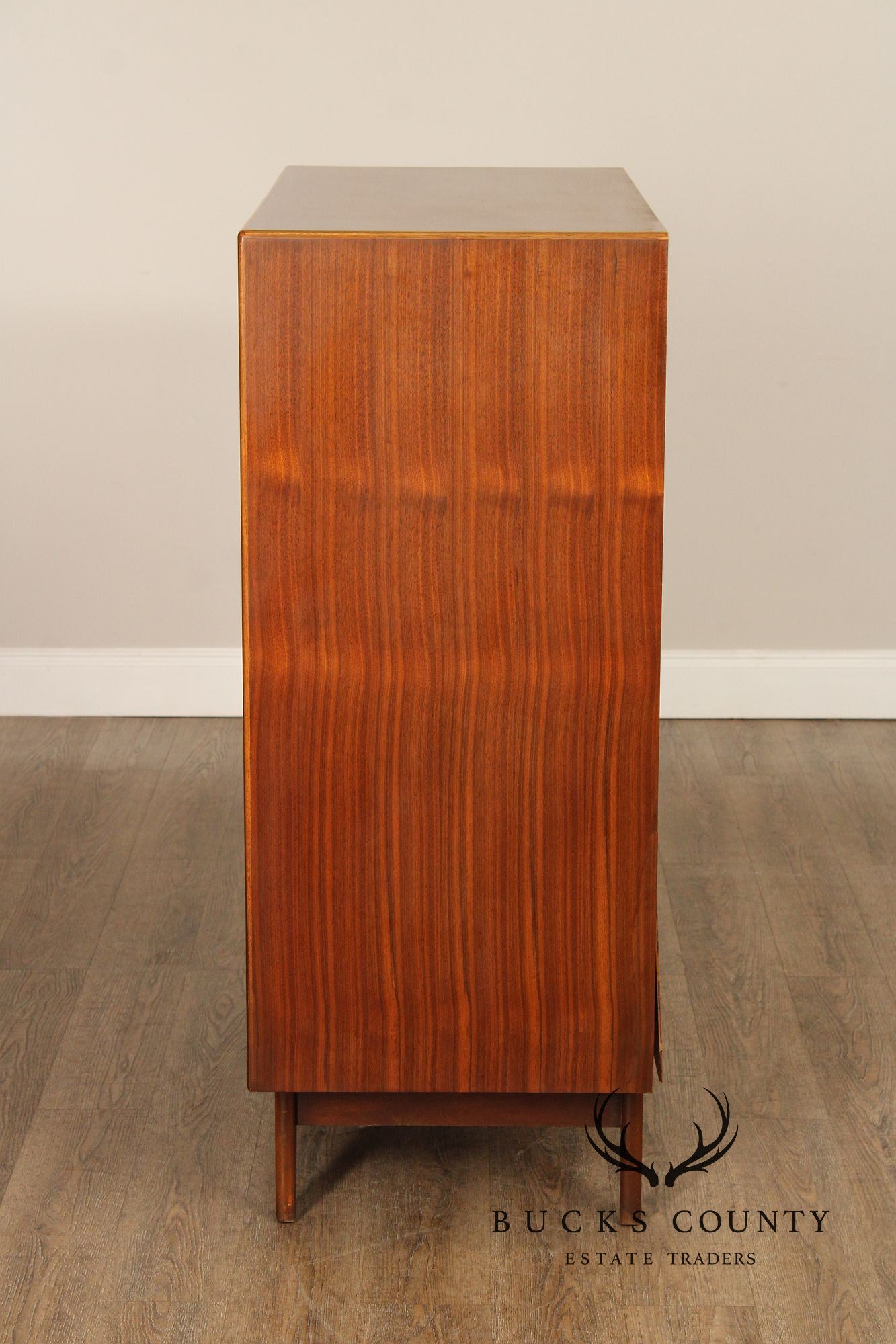 Lane Mid-Century Modern Walnut High Chest With Doors