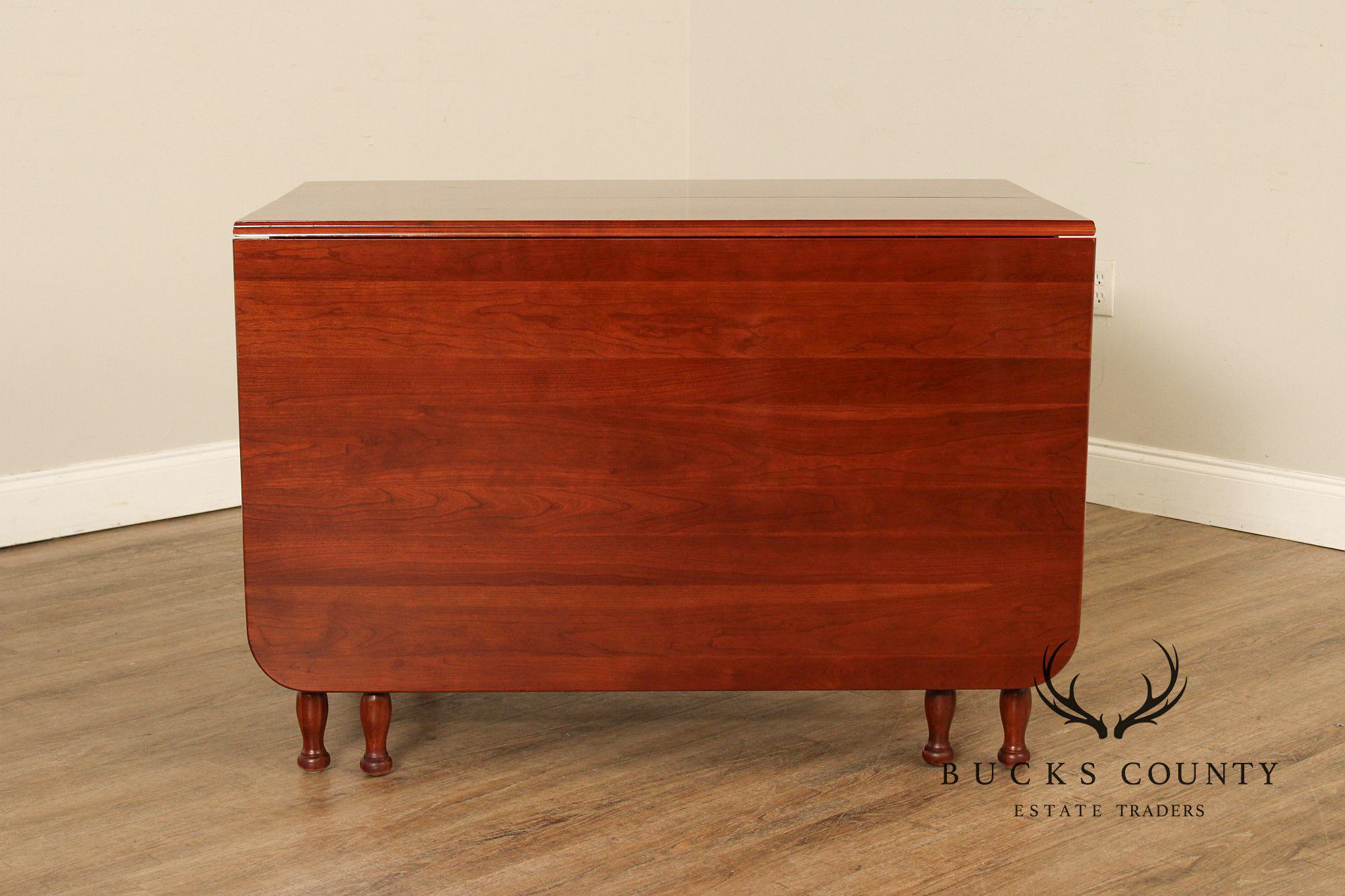 Sheraton Style Cherry Drop-Leaf Extendable Dining Table