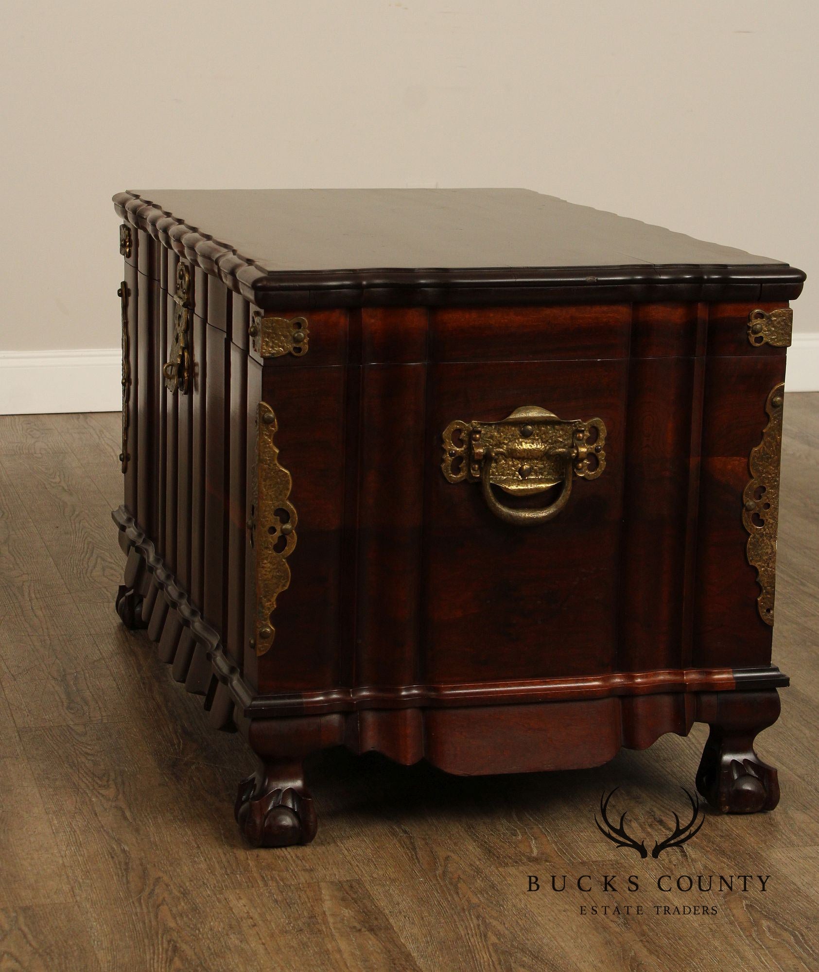Colonial Style Hardwood And Cedar Trousseau Chest