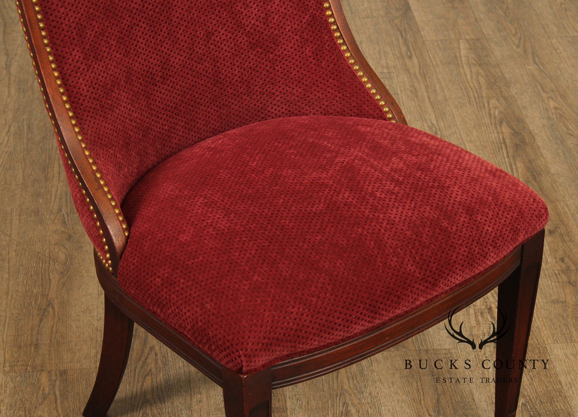 French Empire Mahogany Gondola Side Chair