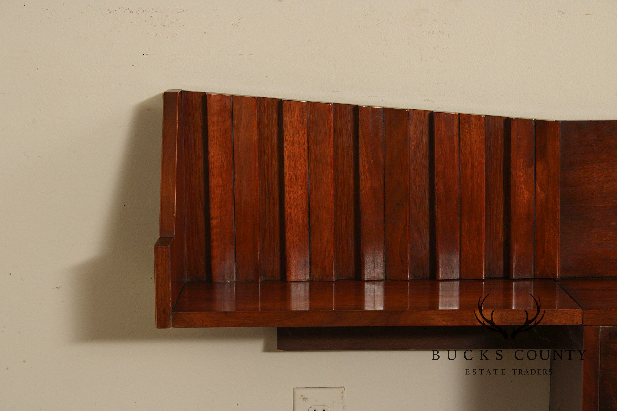 Mid Century Modern Walnut Extended Headboard