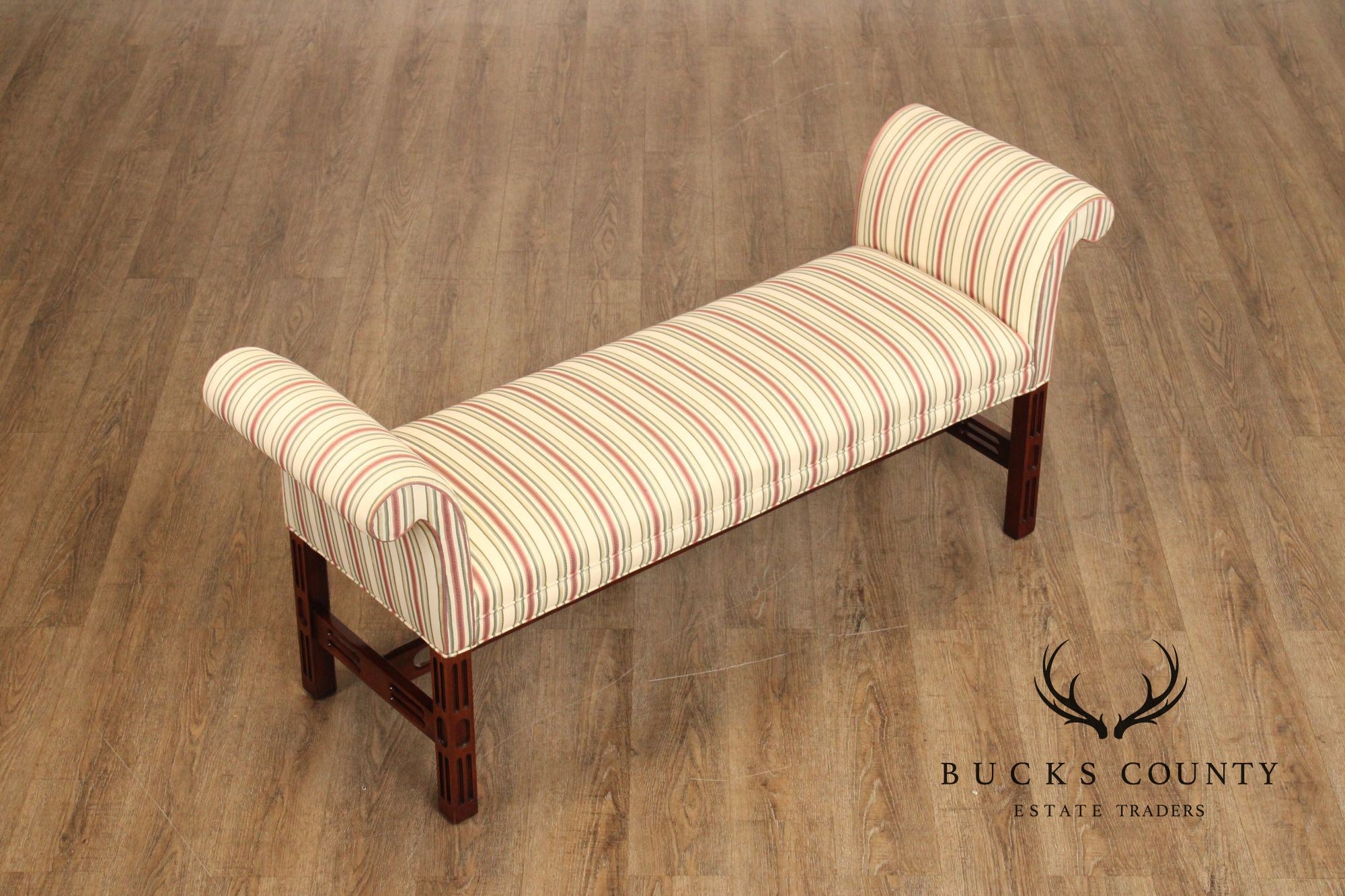 Southwood Chippendale Style Mahogany Window Bench