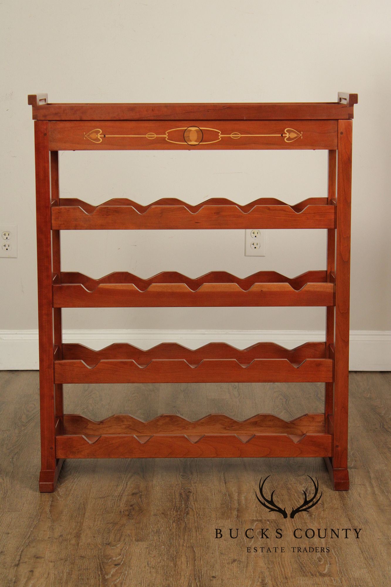 Stickley Mission Collection Cherry Wine Rack With Removable Serving Tray