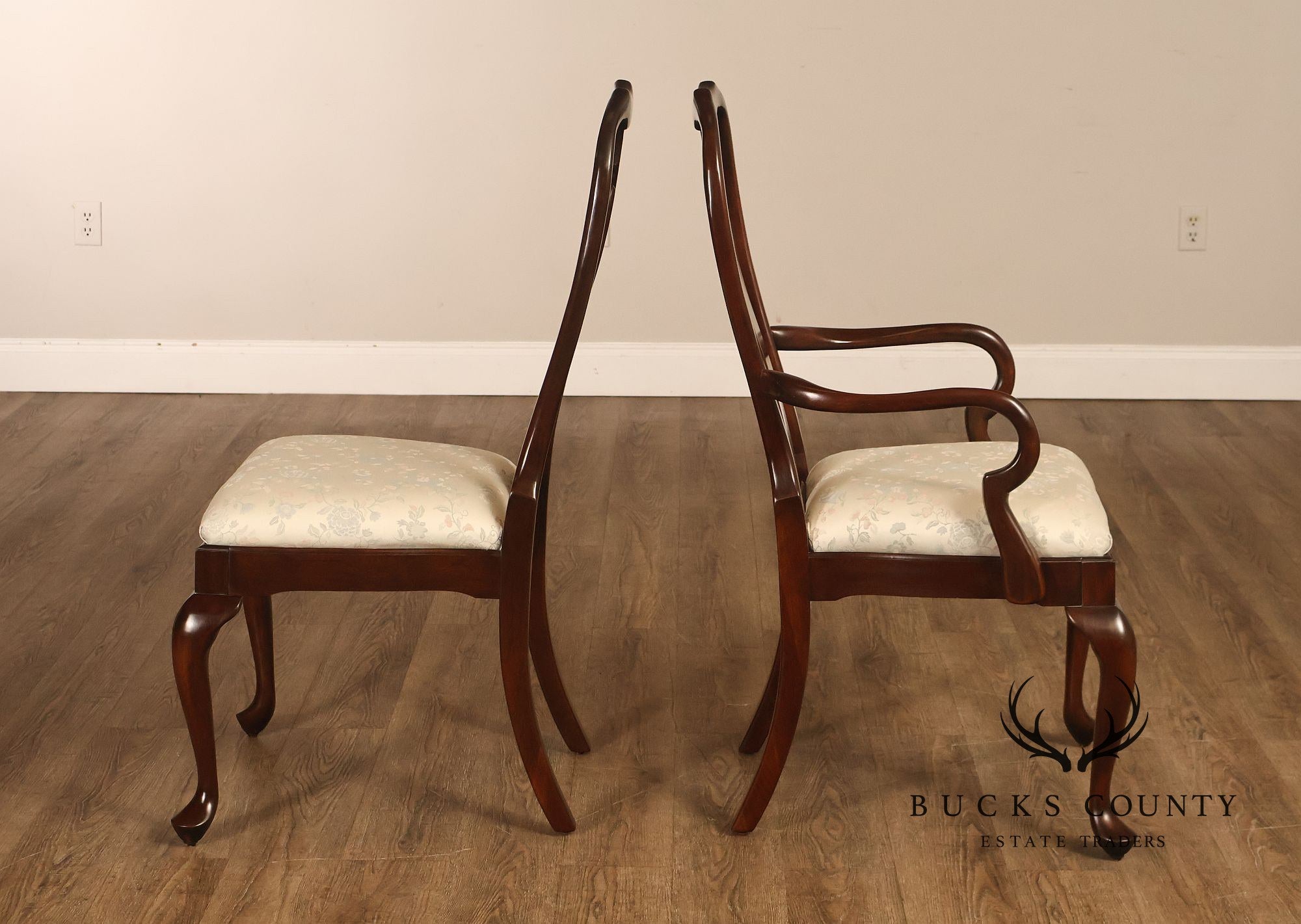 Harden Queen Anne Style Set of Six Cherry Dining Chairs