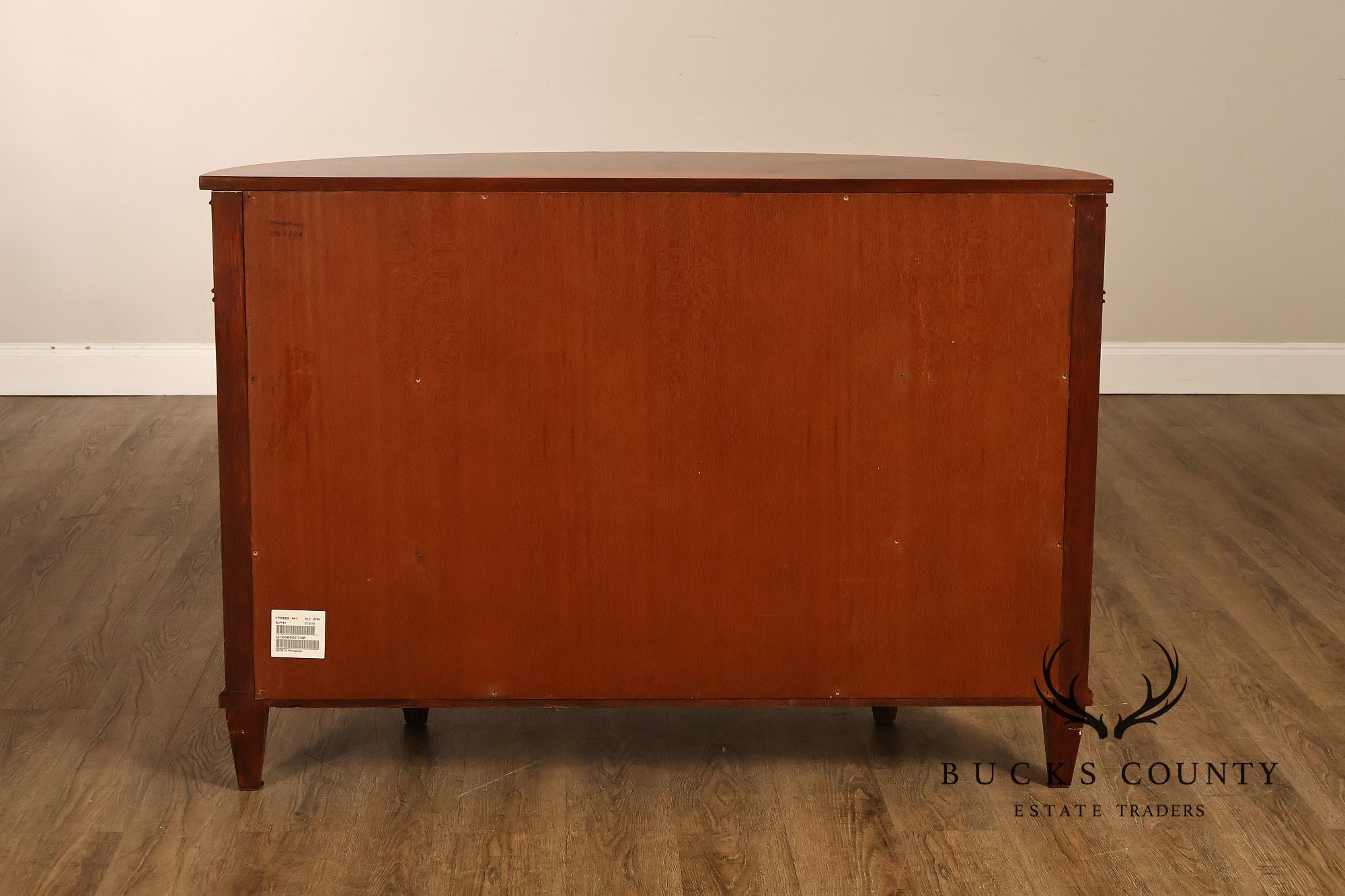 Ethan Allen Mahogany Newport Collection Demilune Cabinet Console
