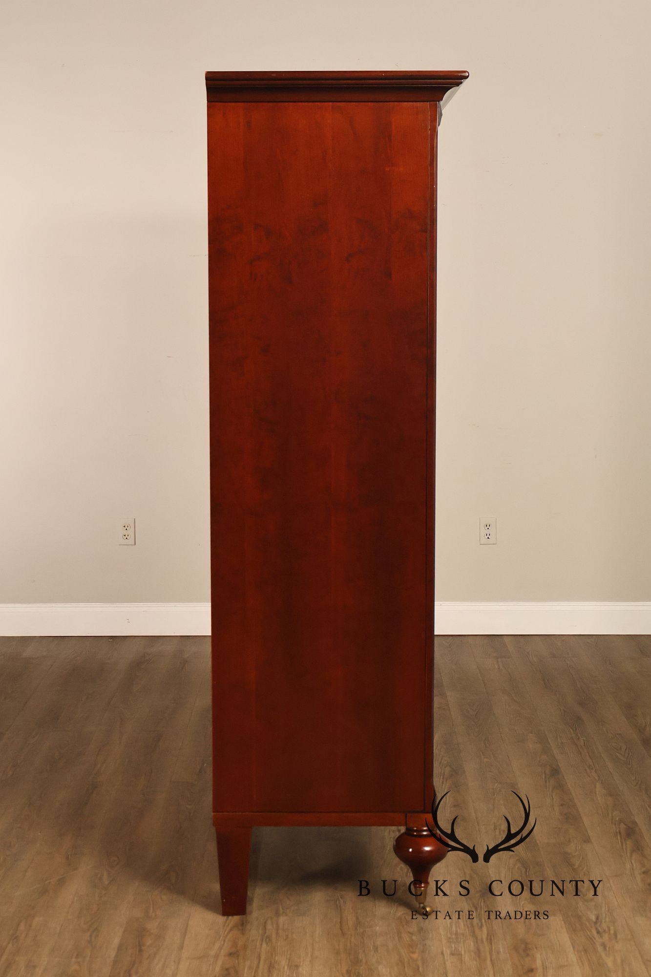 Grange French Louis Philippe Cherry Cane Door Armoire Cabinet